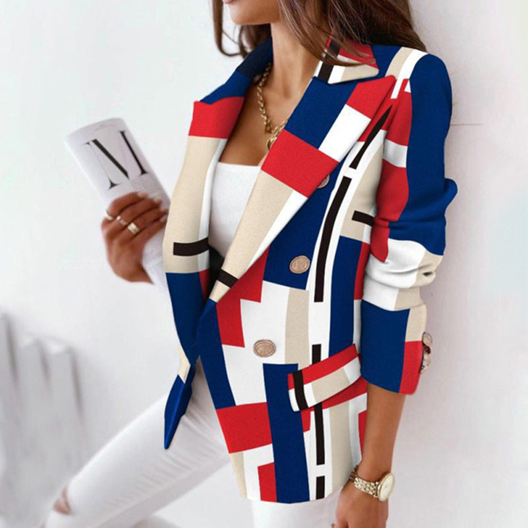 Karierter Blazer für Damen, Tailored Fit | Elegant 5