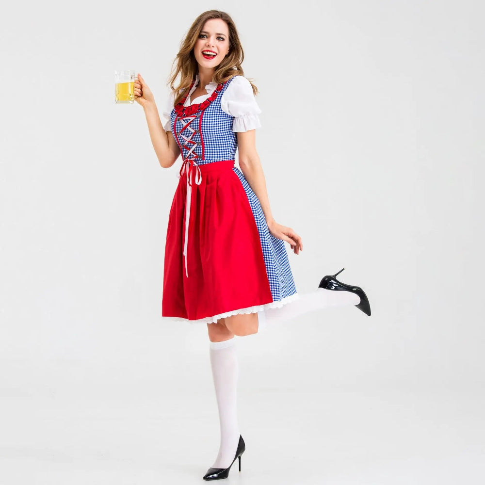 Kariertes Dirndl mit Schürze | Oktoberfest 1