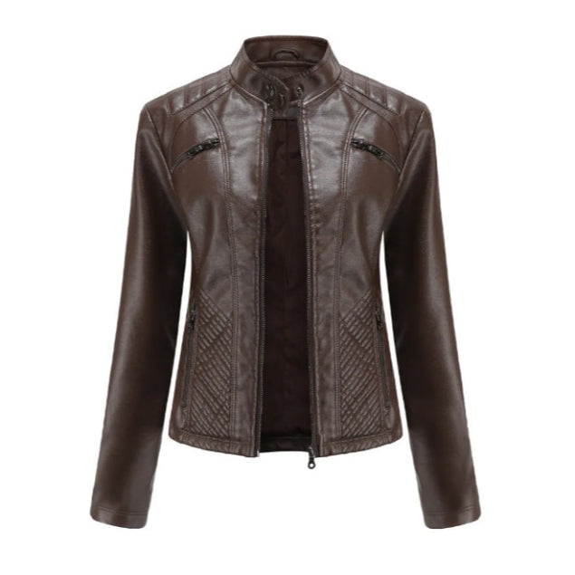 Klassische Lederjacke für Damen | Zeitlose Passform 1