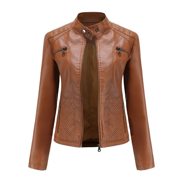 Klassische Lederjacke für Damen | Zeitlose Passform 2