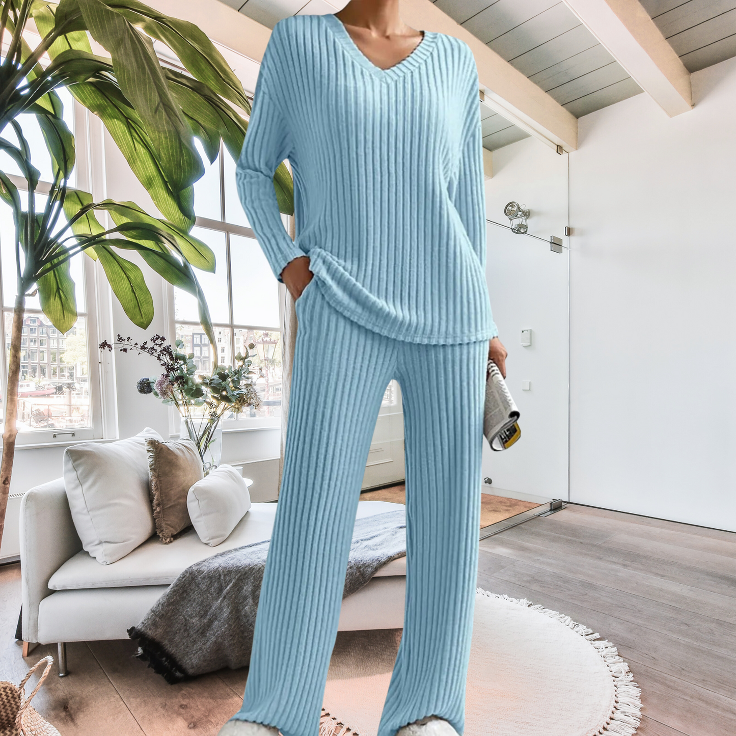 Klassischer Winterpulli aus hochwertigem Strick – stilvoller Komfort | Turkis