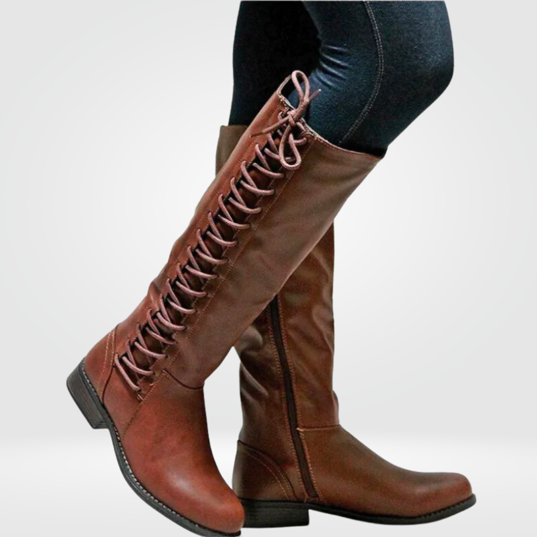 Kniehohe Stiefel für Damen | Premium-Leder, rutschfeste Sohle | Winter 2