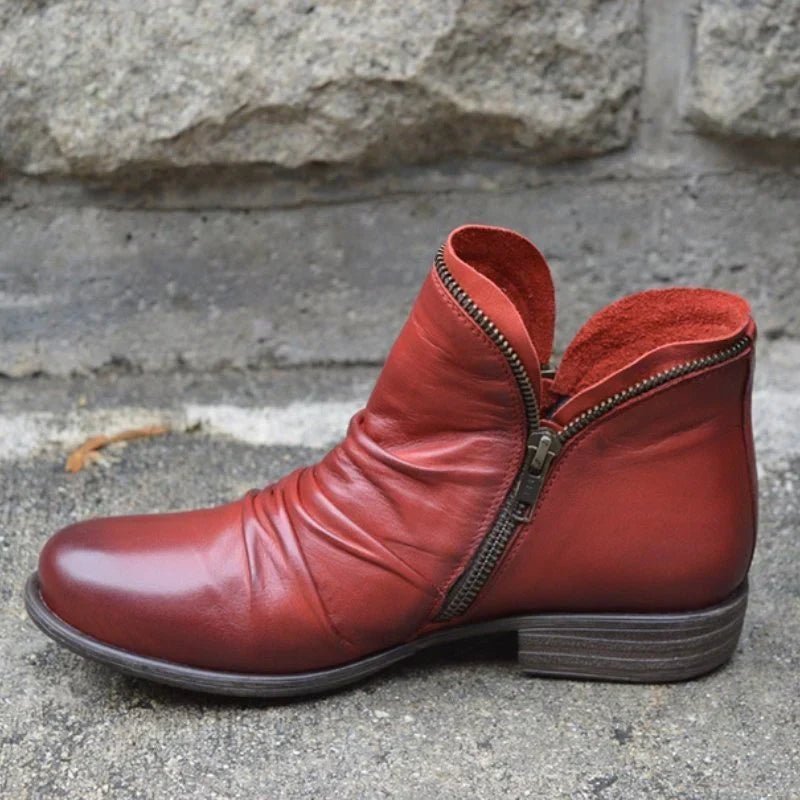 Kunstlederstiefel für Damen | Reißverschluss-Design 2