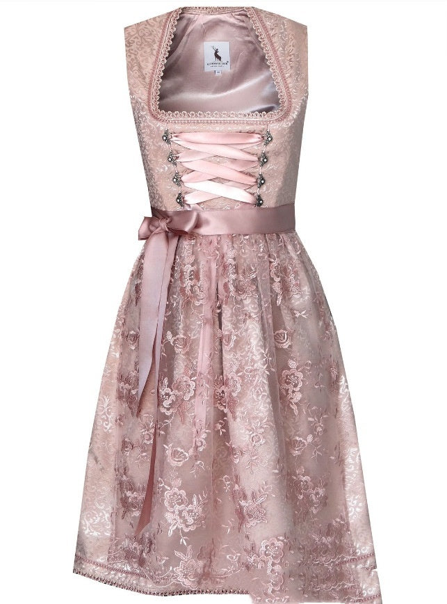 Kunstvolle Schnürung mit Schürze Dirndlkleid | Oktoberfest Outfit 1