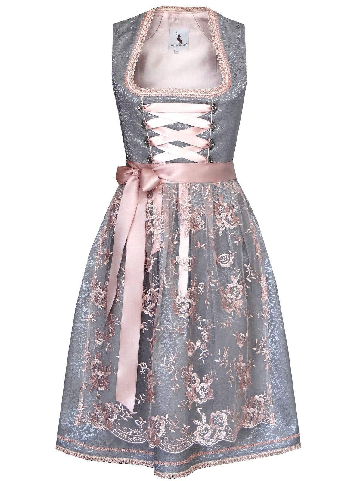 Kunstvolle Schnürung mit Schürze Dirndlkleid | Oktoberfest Outfit 3