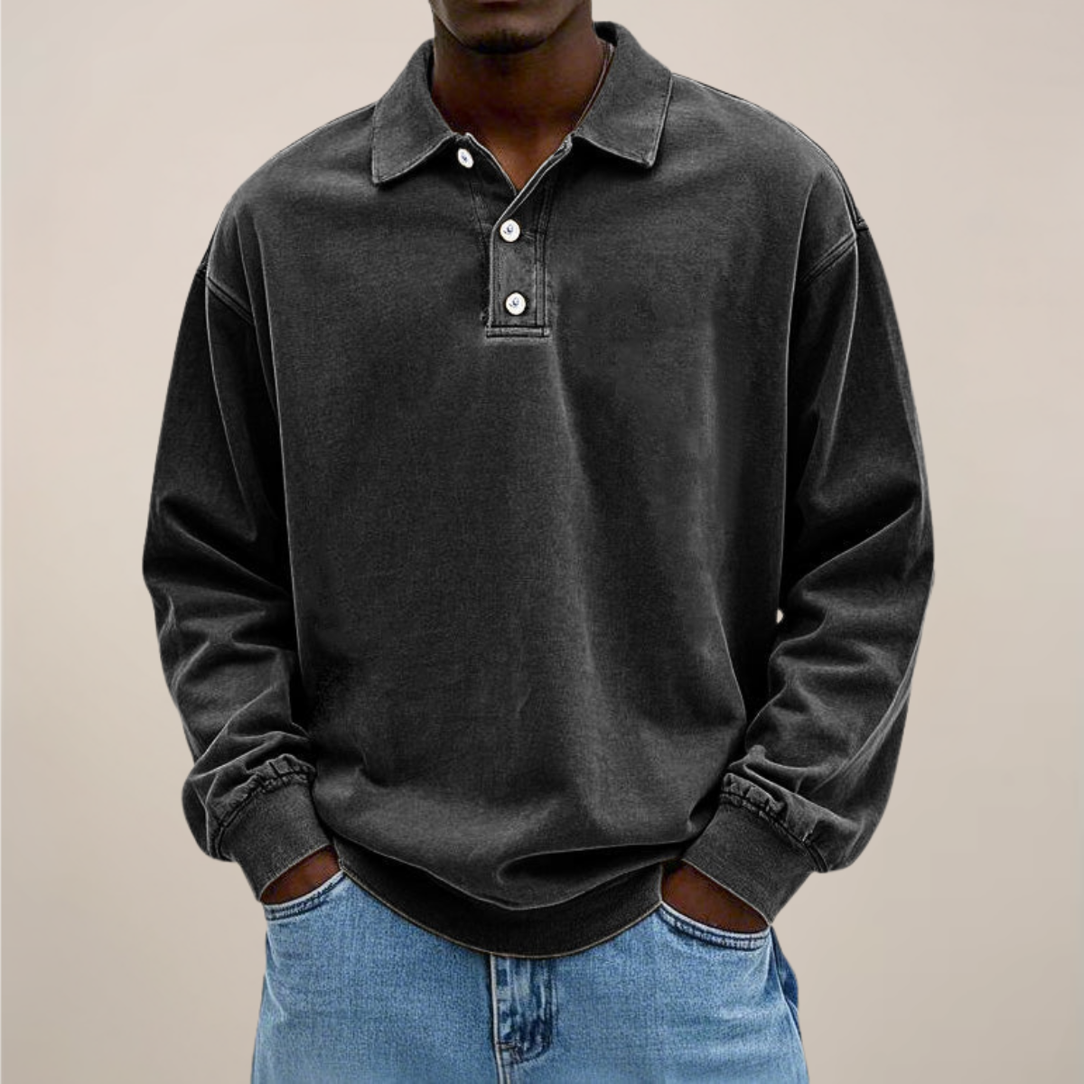 Langarm-Poloshirt für Herren | Weiche Baumwollmischung 9