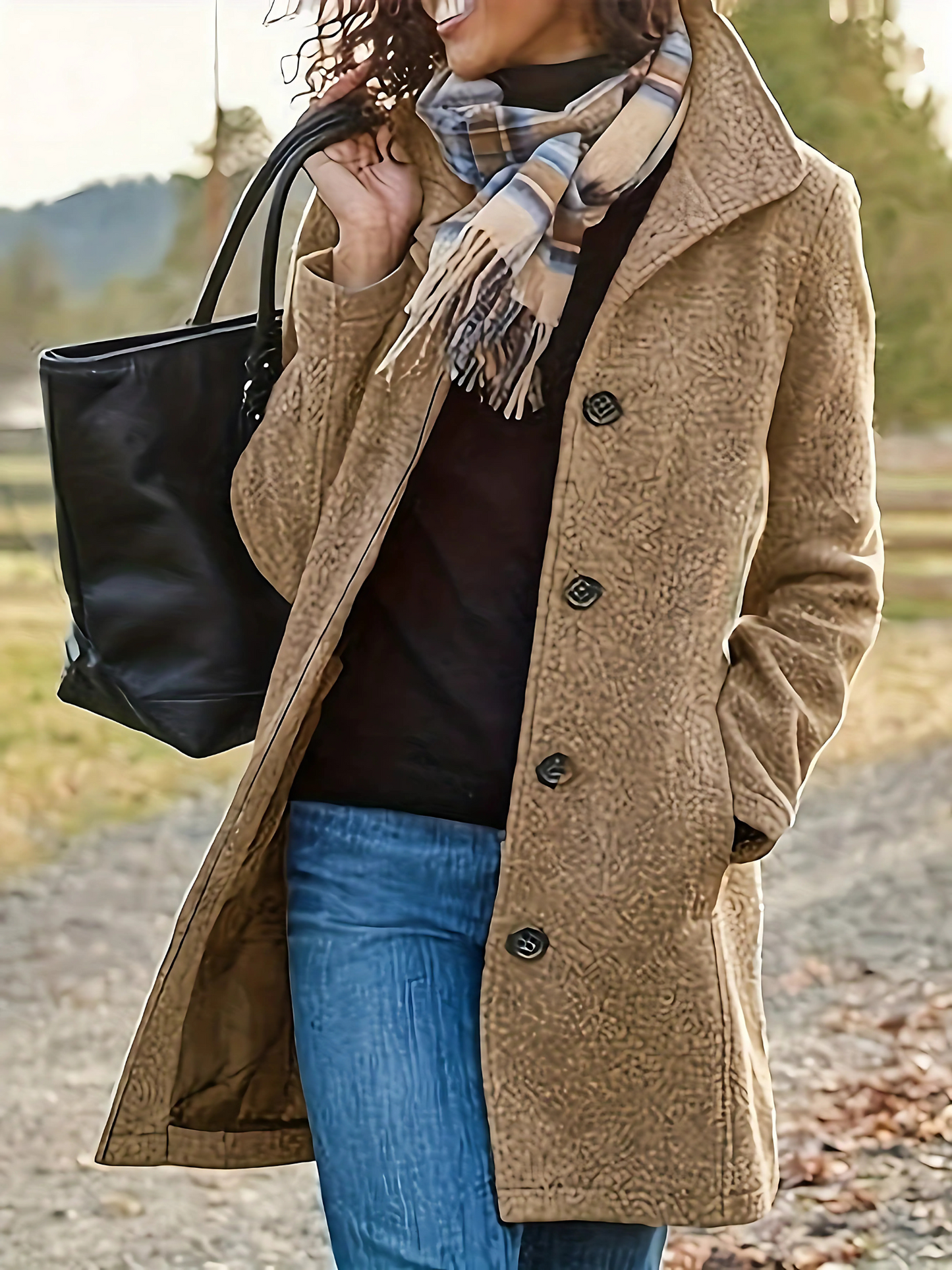 Lange Damenjacke | Strukturierte Passform 1