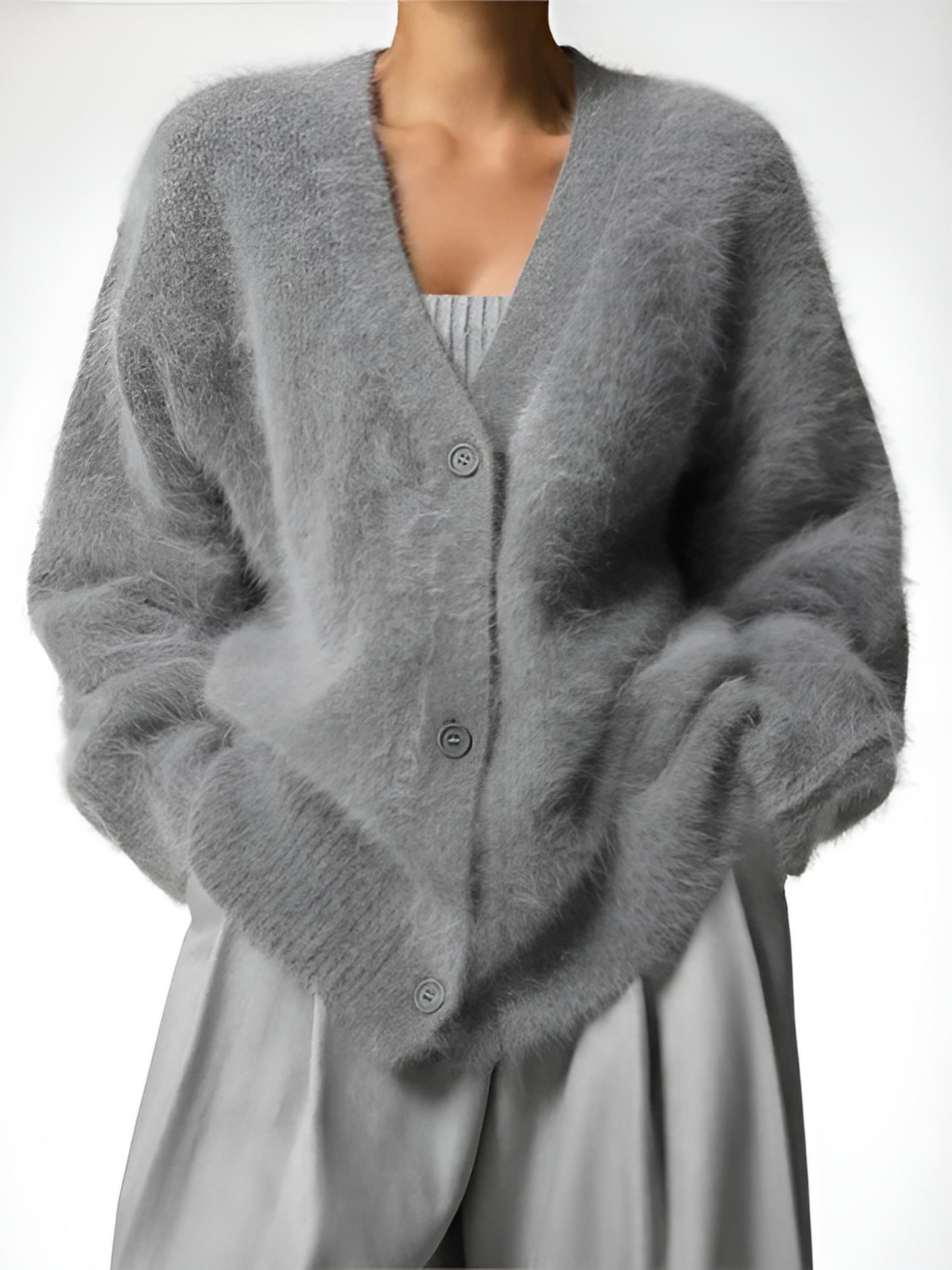 Langer Cardigan für Damen | Gestrickt, Regular Fit 1