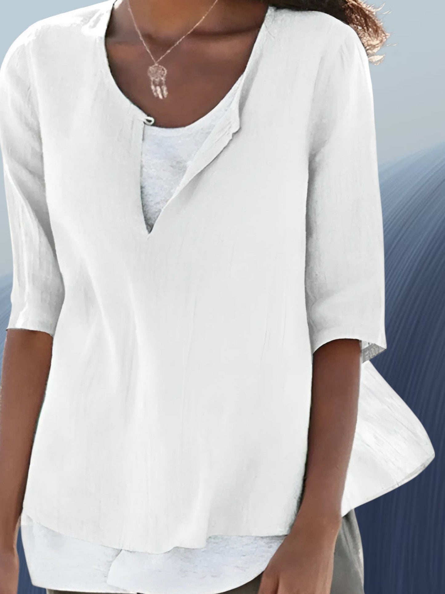 Layered Bluse von Damen - Leichtes Sommertop mit kurzen Ärmeln 1