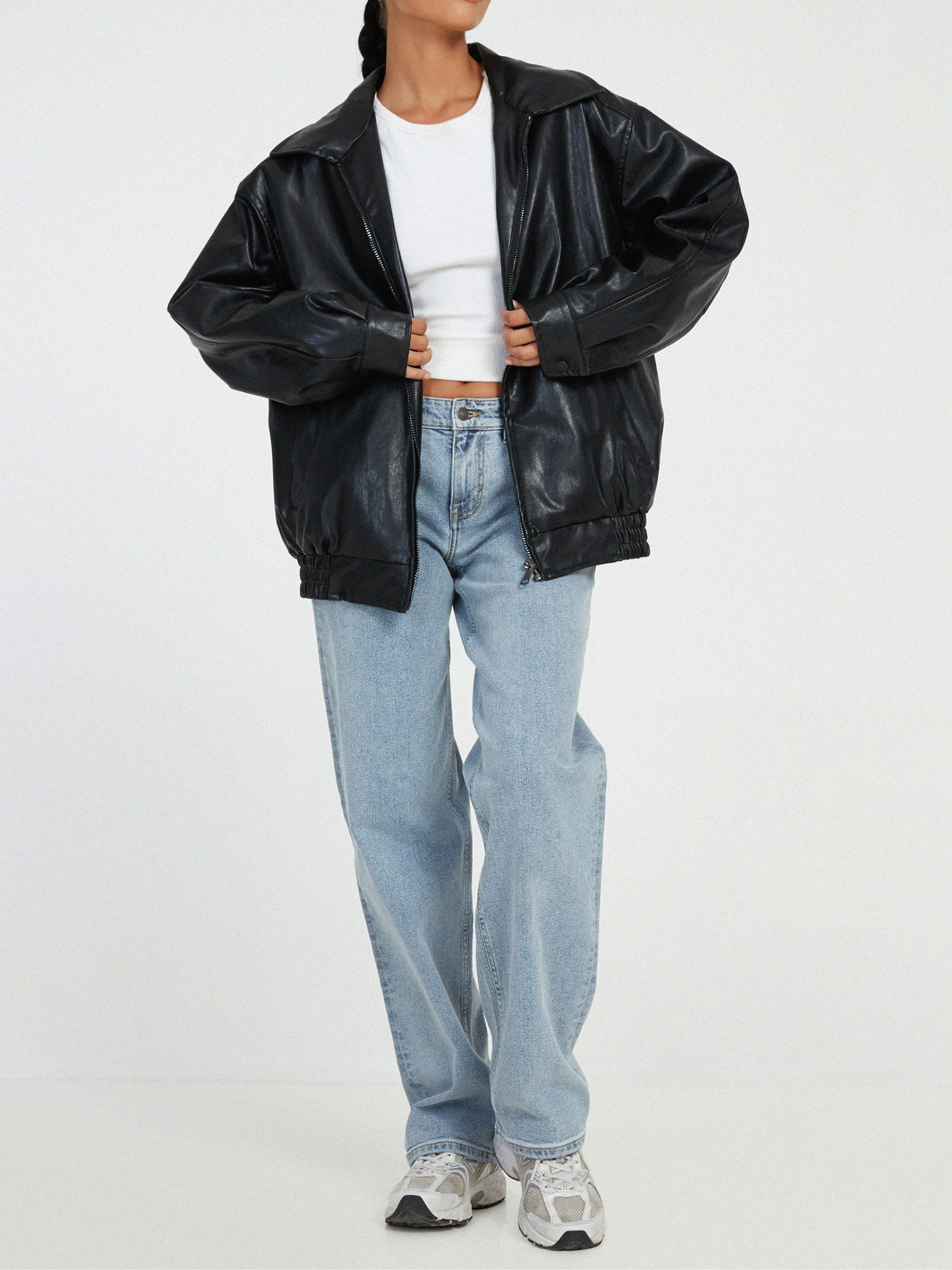 Lederjacke Damen | Oversized Passform | Winter 3