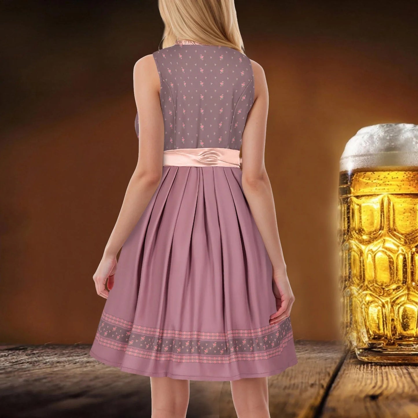 Midi-Dirndlkleid | Ärmellos | Oktoberfest 2