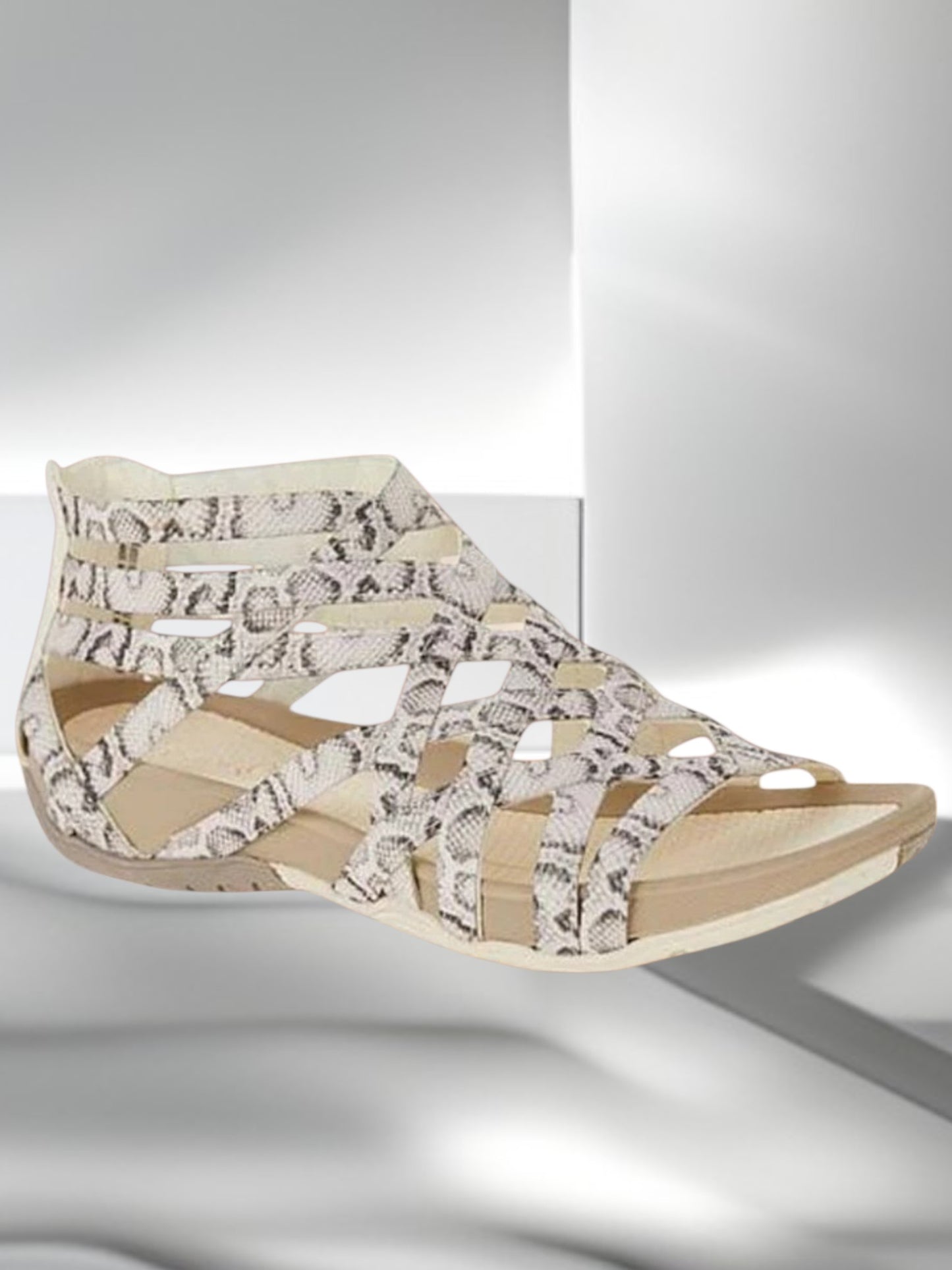 Olesya | Stilvolle orthopädische Sandalen für Damen mit maximalem Komfort und eleganter Optik | Helles Leopardenmuster