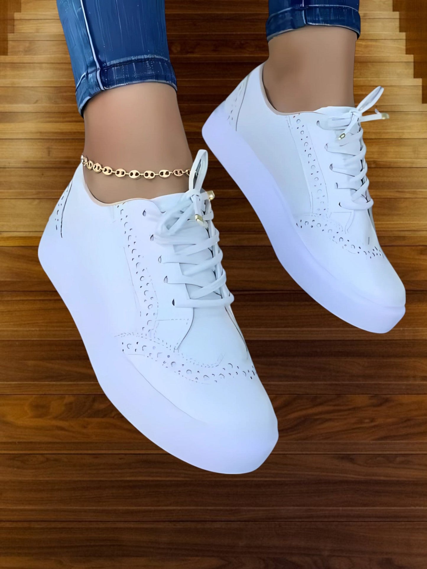 Orthopädische Schnürschuhe mit runder Zehe und ergonomischer Einlegesohle