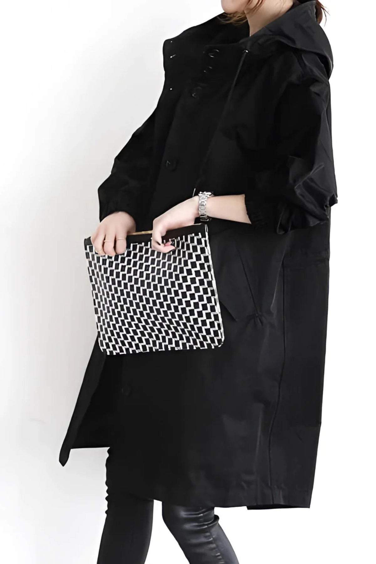 Oversize-Kapuzenmantel für Damen | Wasserdicht 1