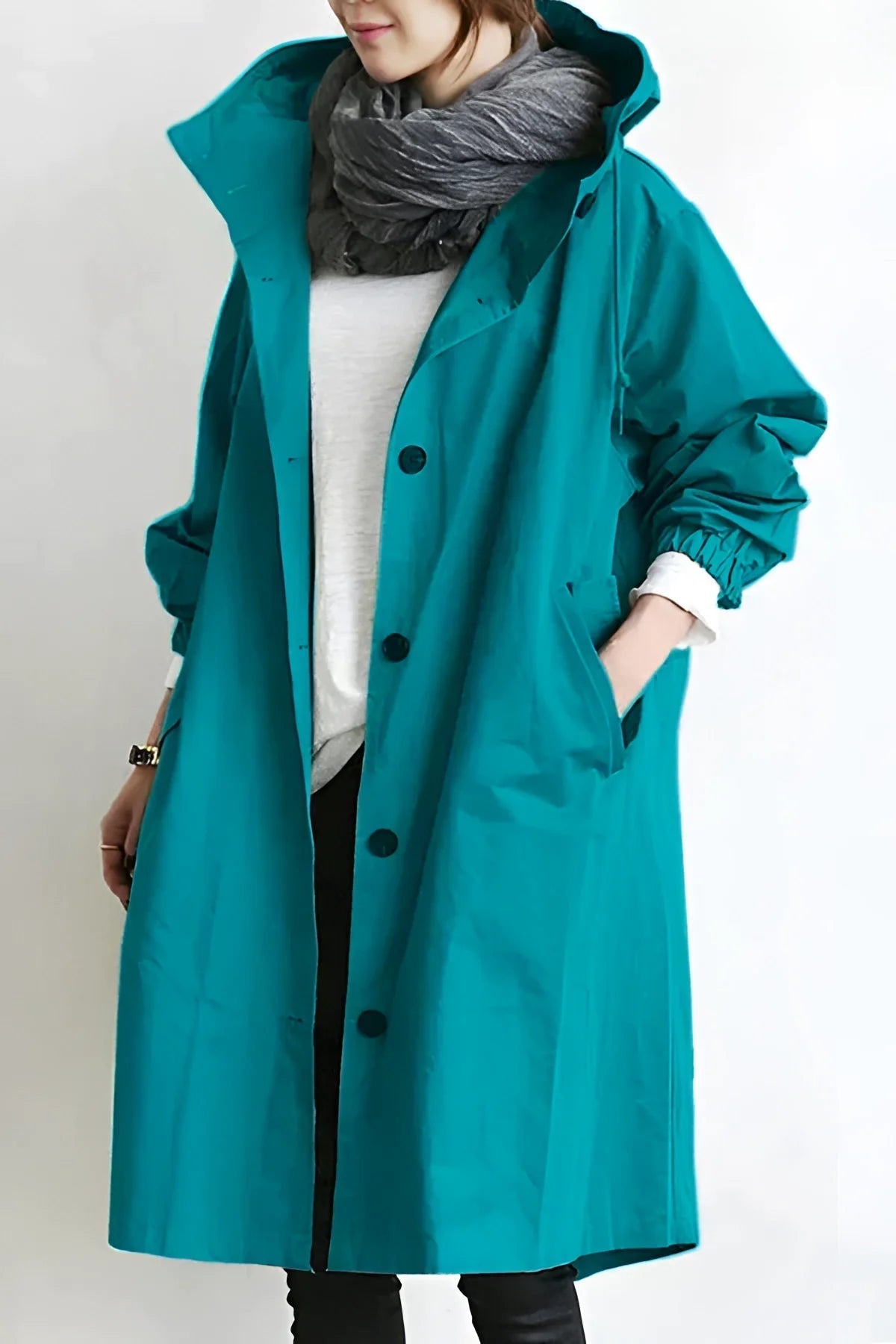 Oversize-Kapuzenmantel für Damen | Wasserdicht 6