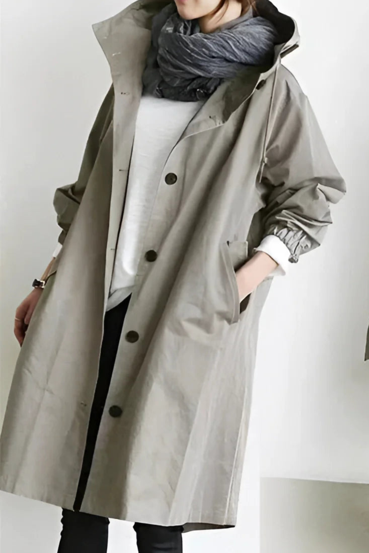 Oversize-Kapuzenmantel für Damen | Wasserdicht 8
