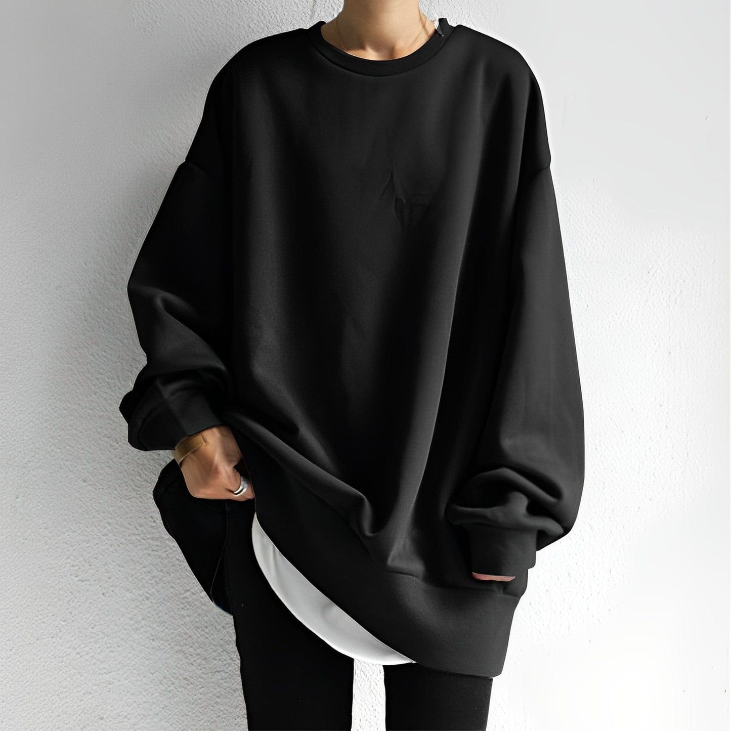 Oversize-Pullover für Damen | Strukturierter Stoff 1