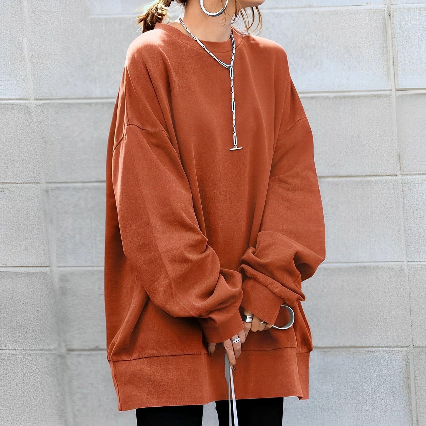 Oversize-Pullover für Damen | Strukturierter Stoff 3