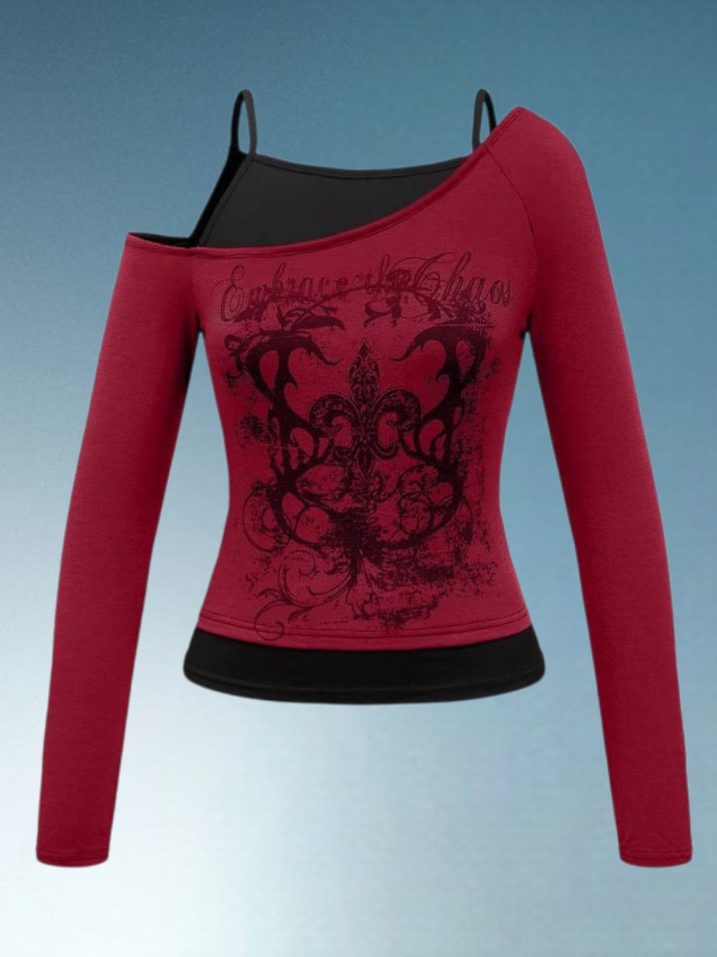 Ria | Elegantes schulterfreies Damen-Top mit Spaghetti-Trägern für festliche Anlässe | Rot