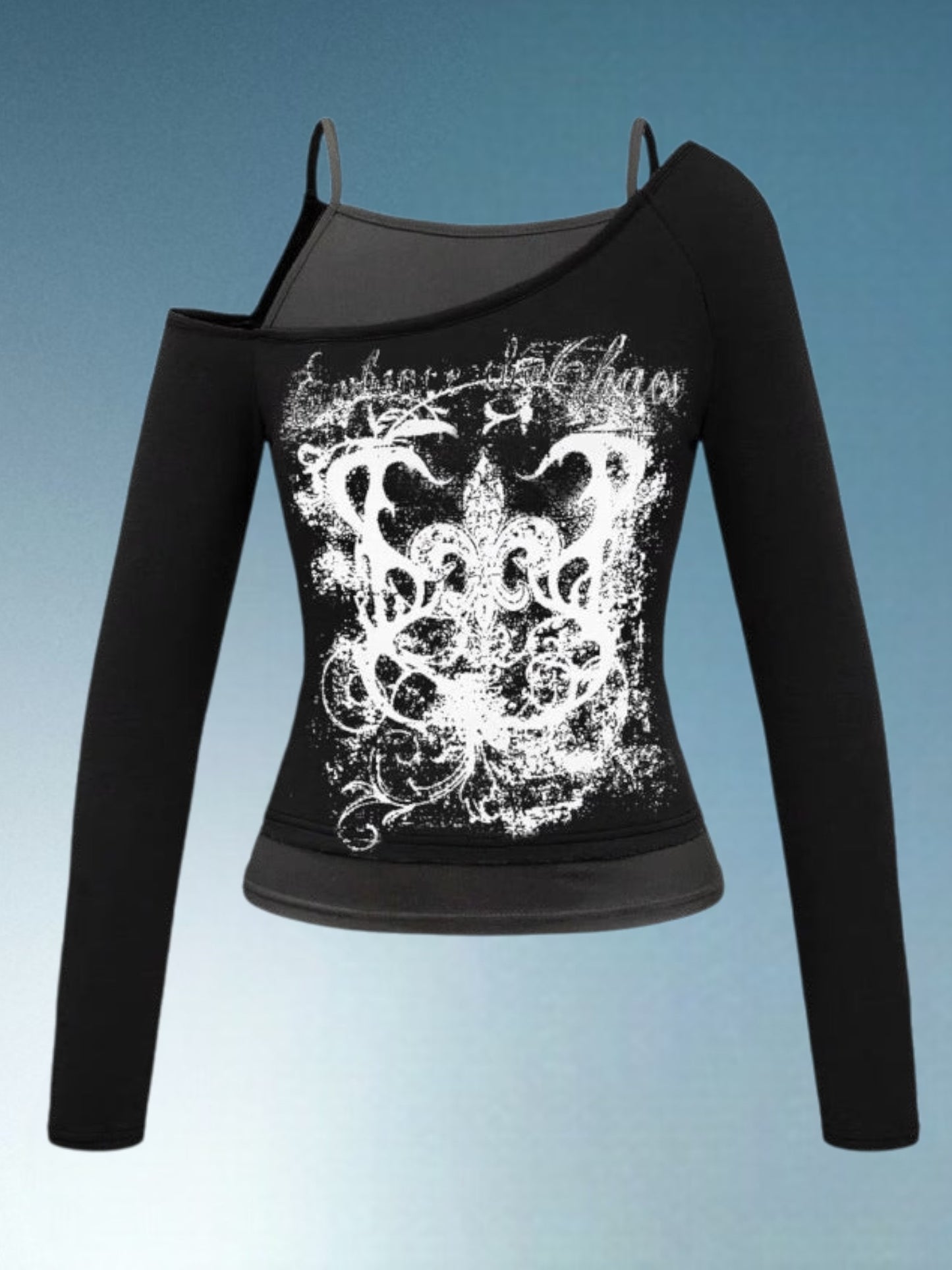 Ria | Elegantes schulterfreies Damen-Top mit Spaghetti-Trägern für festliche Anlässe | Schwarz
