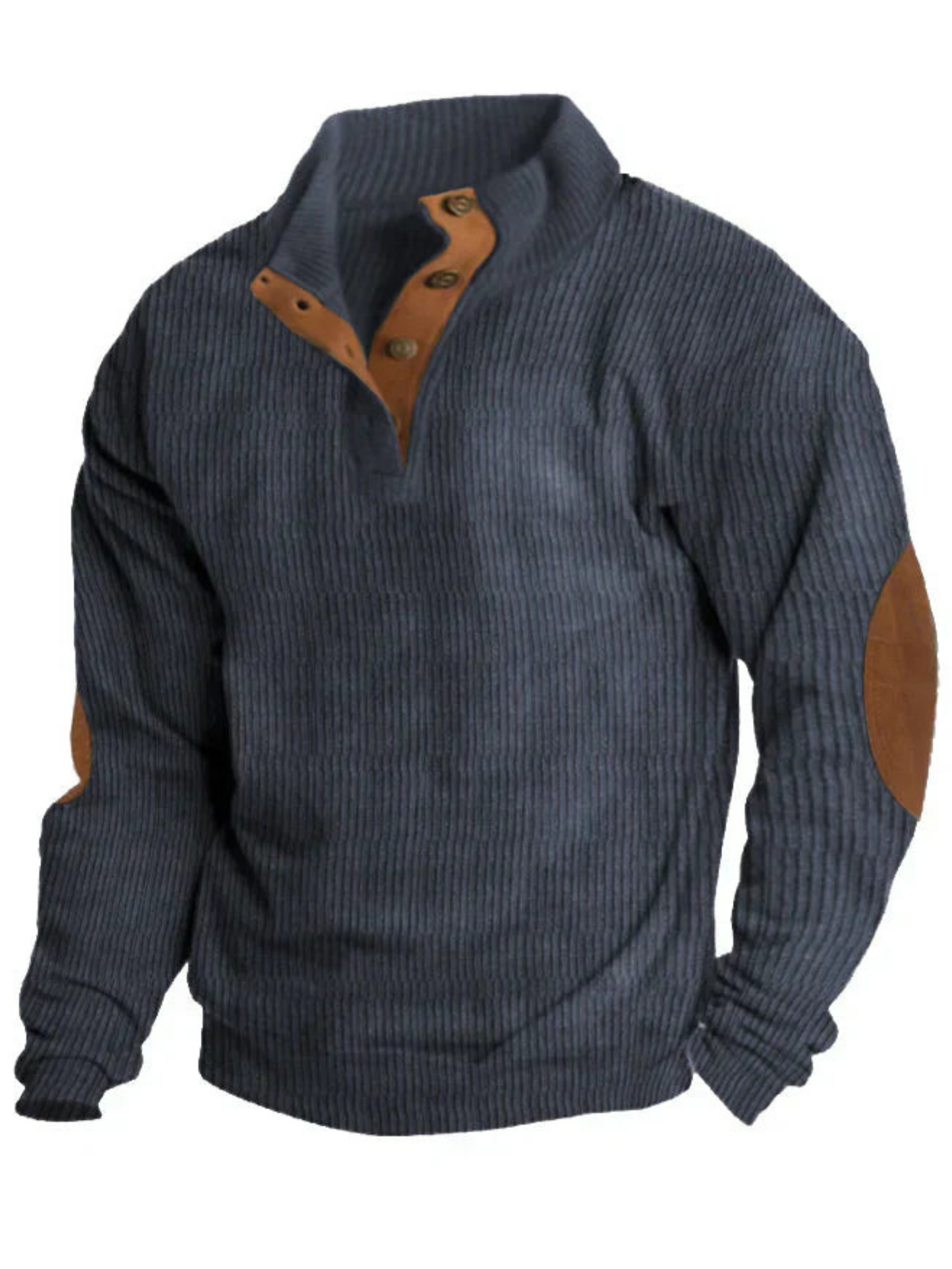 Rippenpullover für Herren | Geknöpfter Kragen 1