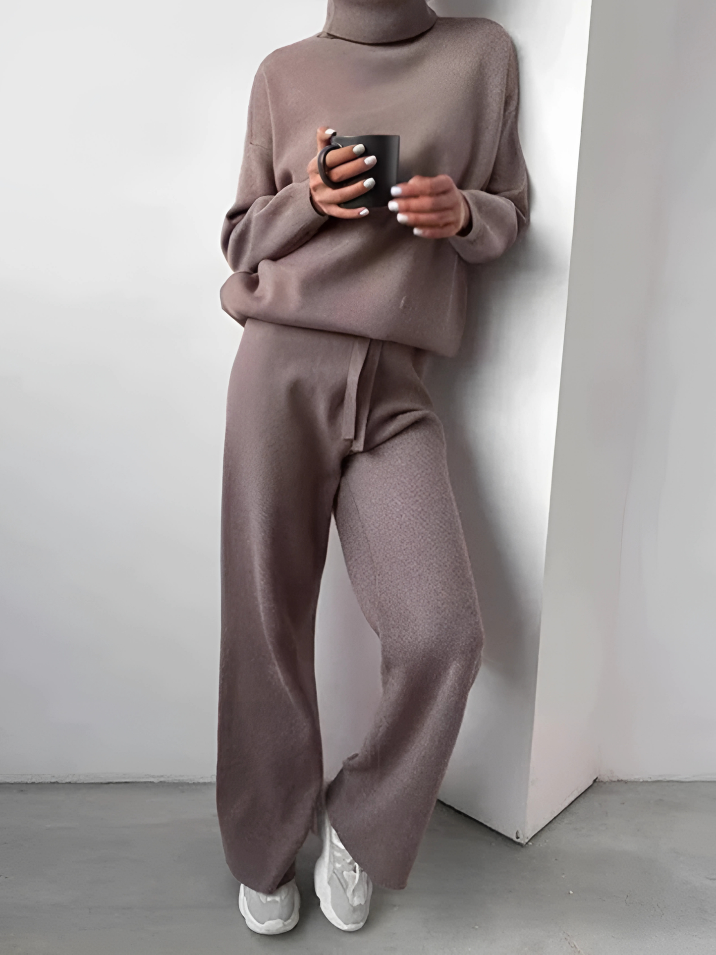 Rollkragen-Lounge-Set für Damen | Weiche Baumwolle 2