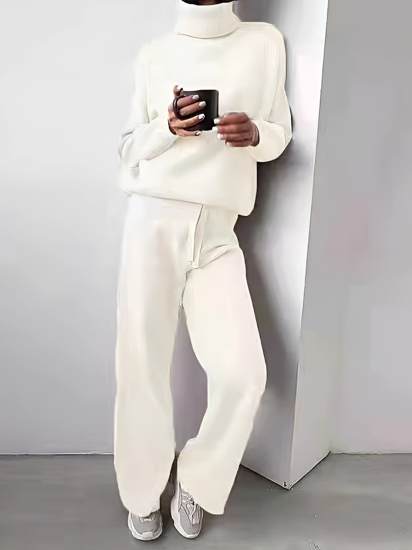Rollkragen-Lounge-Set für Damen | Weiche Baumwolle 4