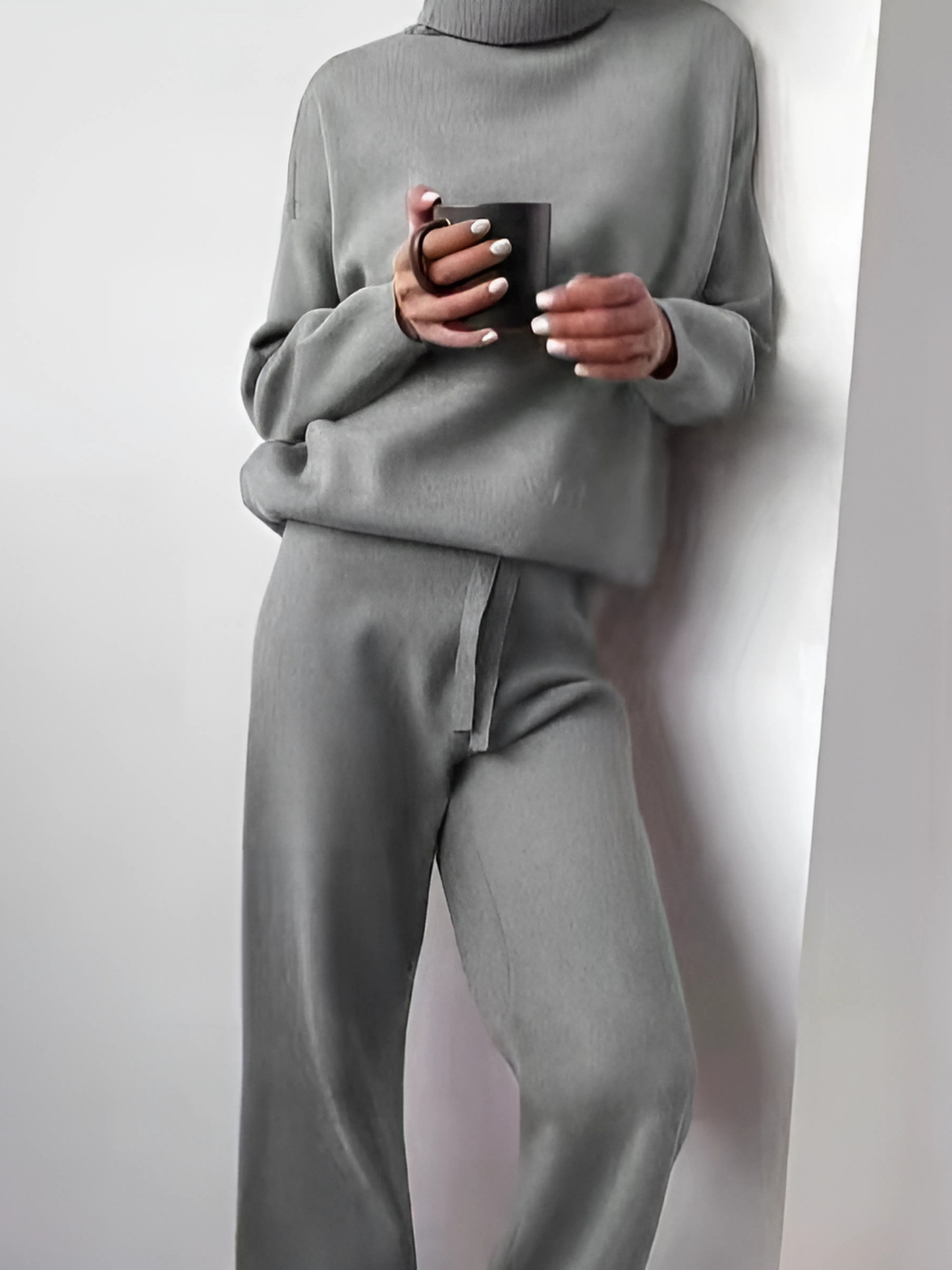 Rollkragen-Lounge-Set für Damen | Weiche Baumwolle 6