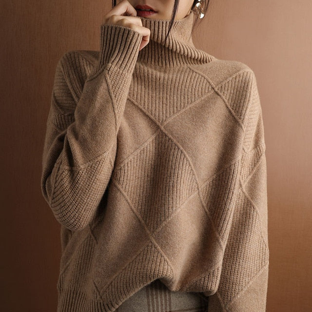Rollkragenpullover Damen | Hochwertige Passform, Gestrickt | Winter 3