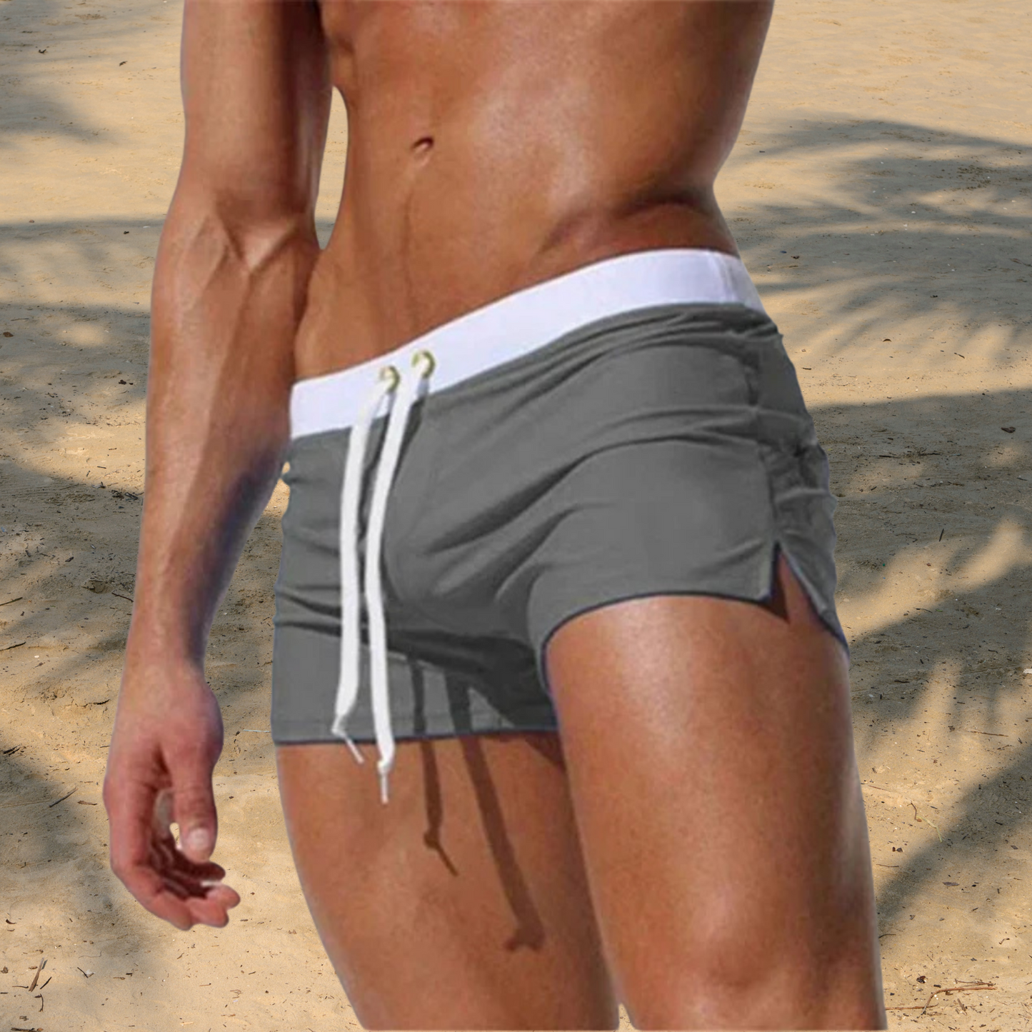 Schnelltrocknende Badeshorts – Leicht und Bequem für Herren | Grau
