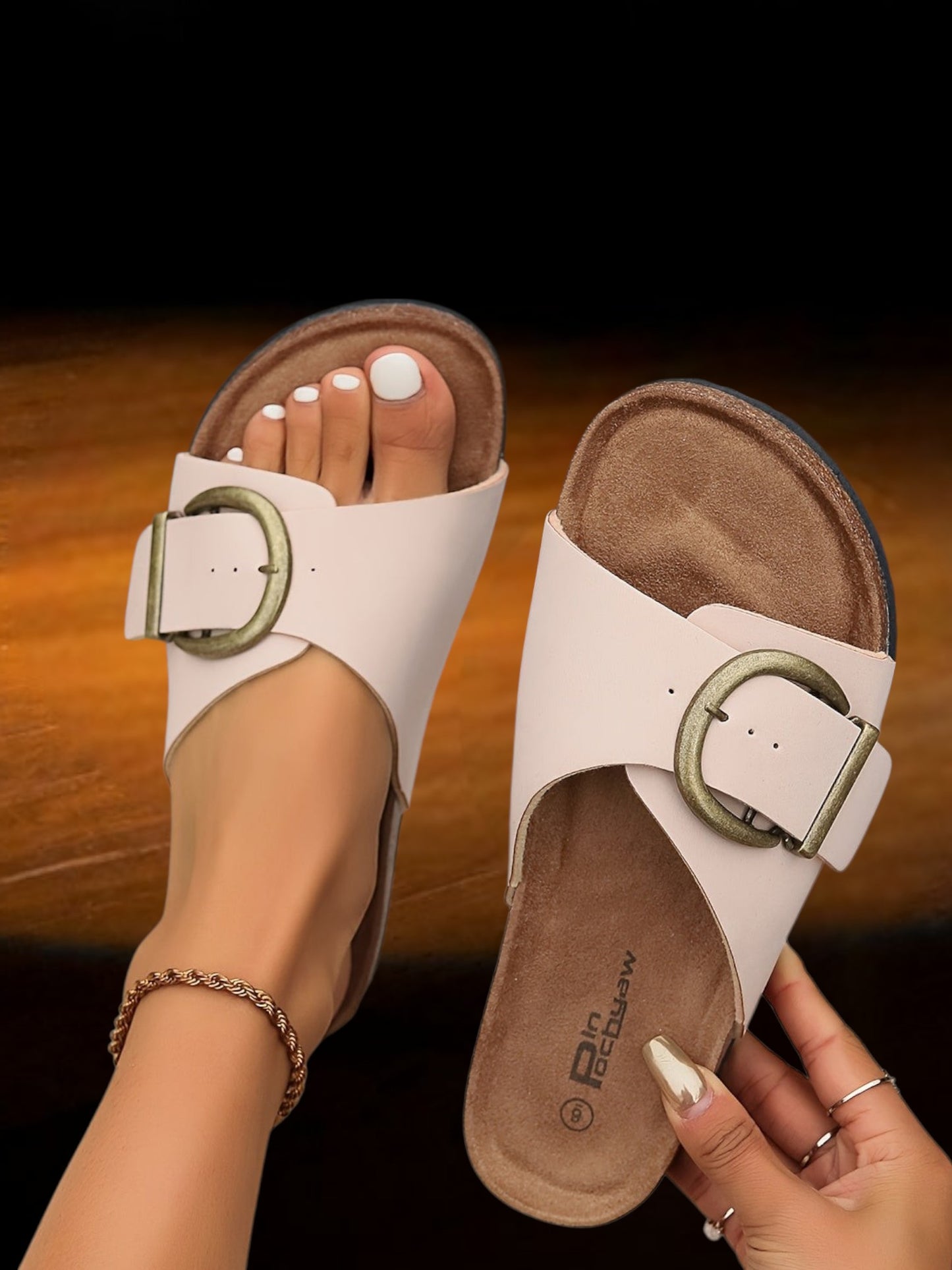 Serena | Bequeme Orthopädische Sandalen Damen aus Leder mit Rutschfester Sohle für den Sommer | Hellrosa