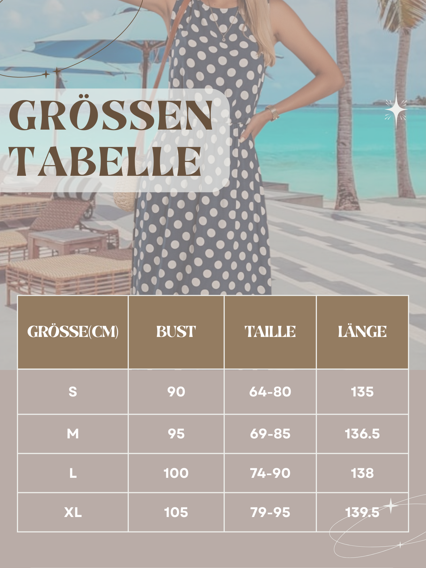Fenja | Elegantes Maxikleid mit Polka Dots, figurbetont, ärmellos, ideal für den Sommer