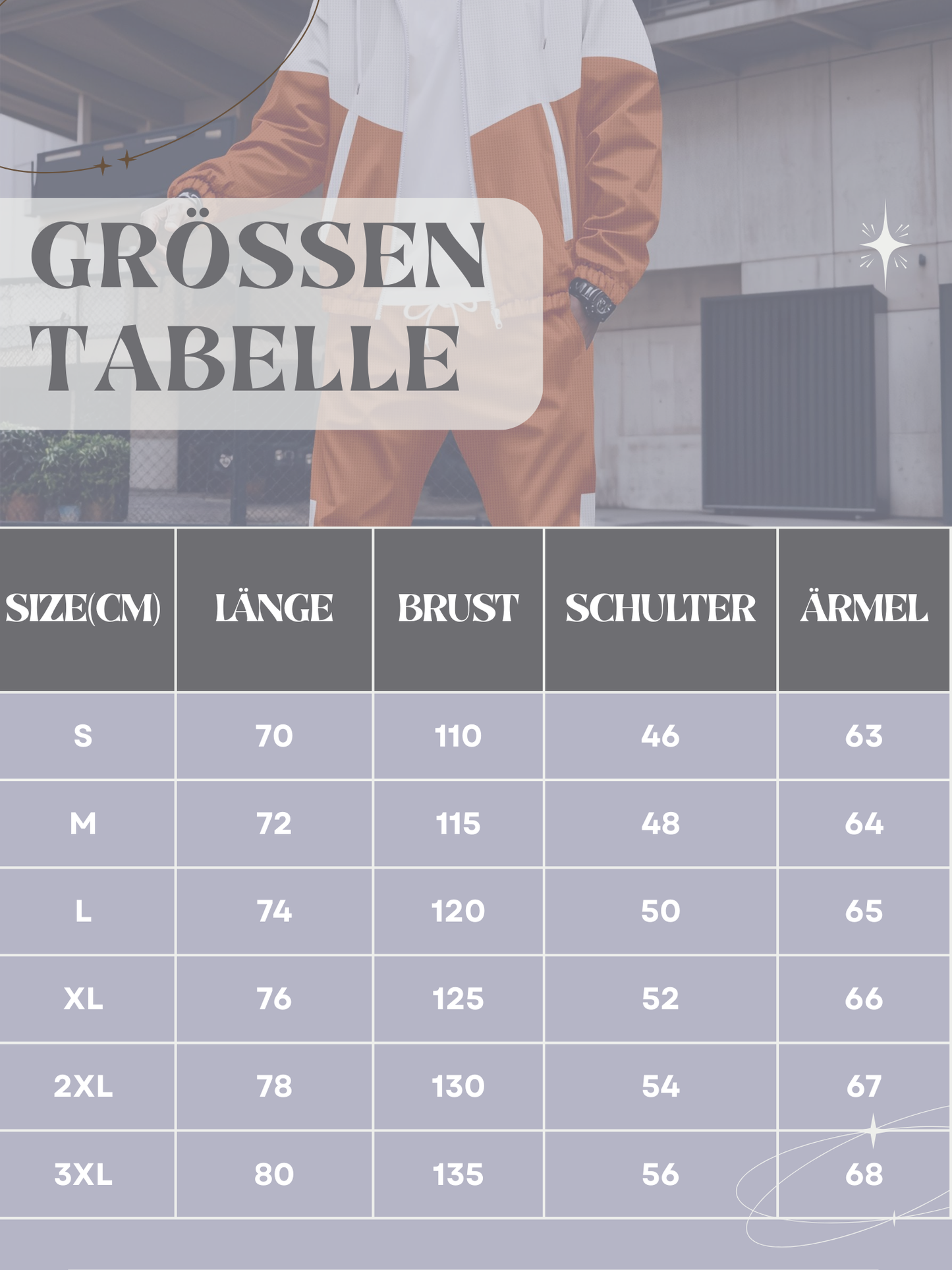 Herren-Trainingsanzug mit Kapuze, Blockdesign | Sportliche Passform