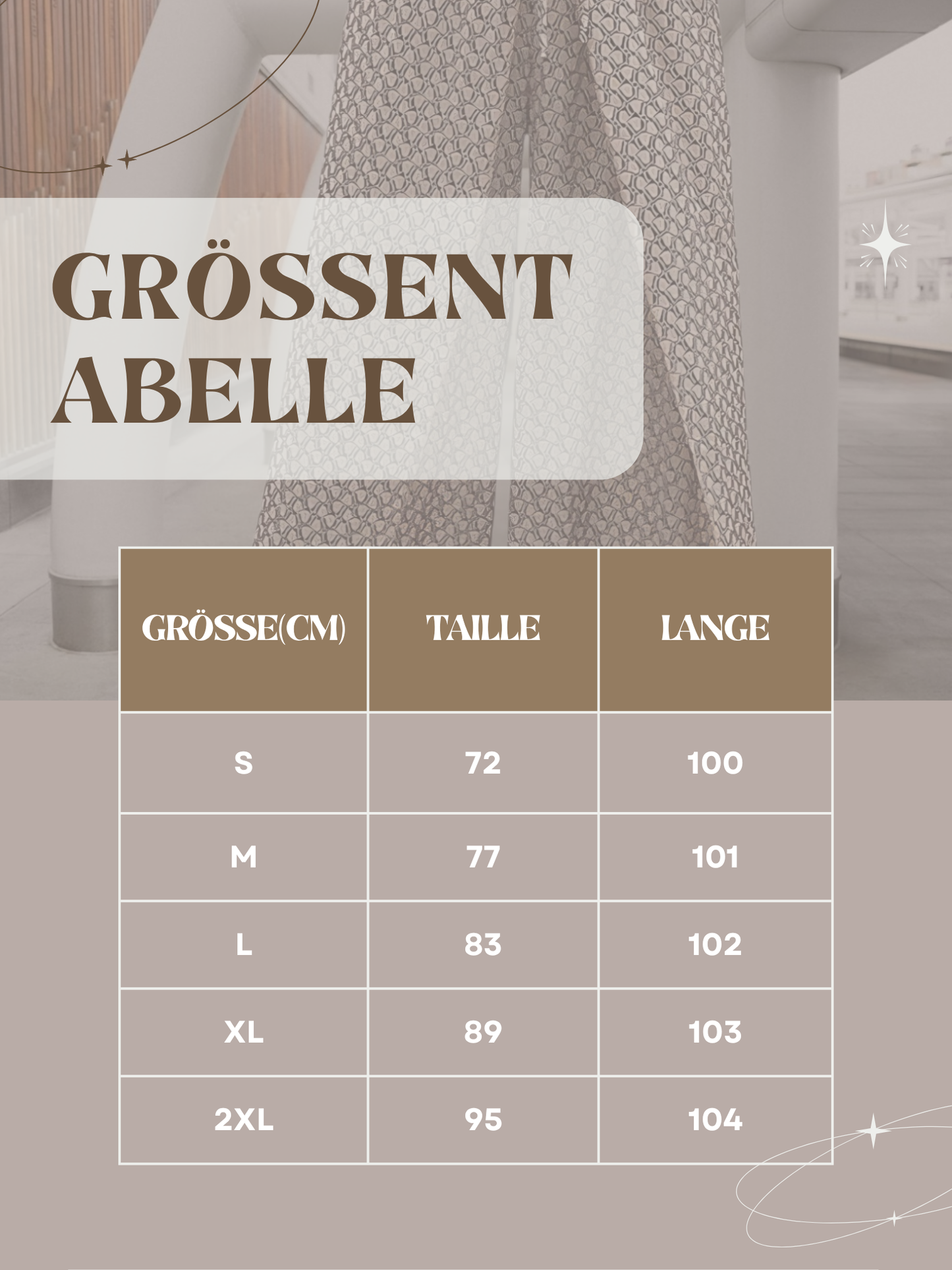 Leonie | Entspannte Hose mit weitem Bein aus atmungsaktivem Stoff und modernem Muster