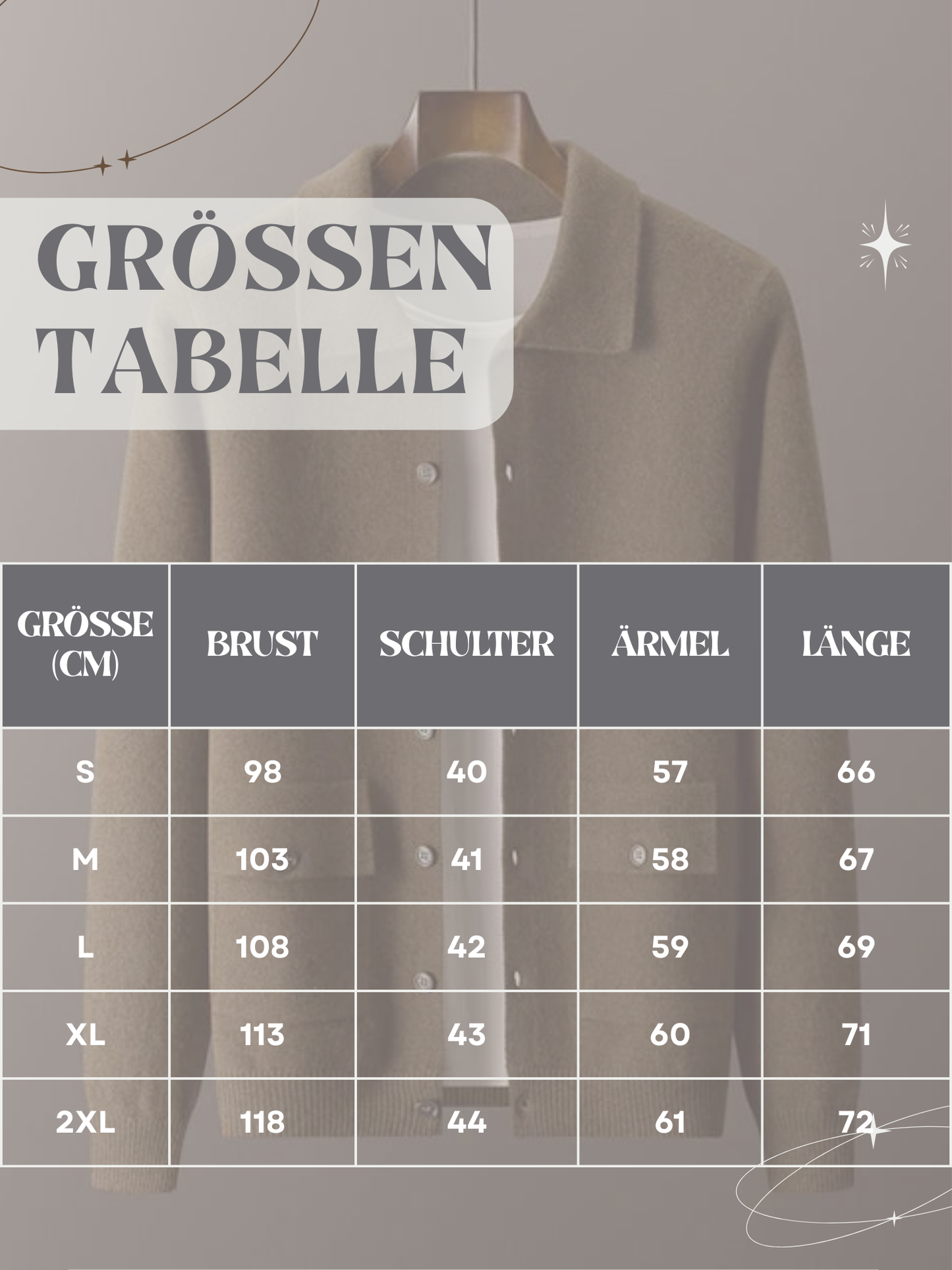 Herren-Cardigan, tailliert, mit Knöpfen | Vielseitig zum Kombinieren