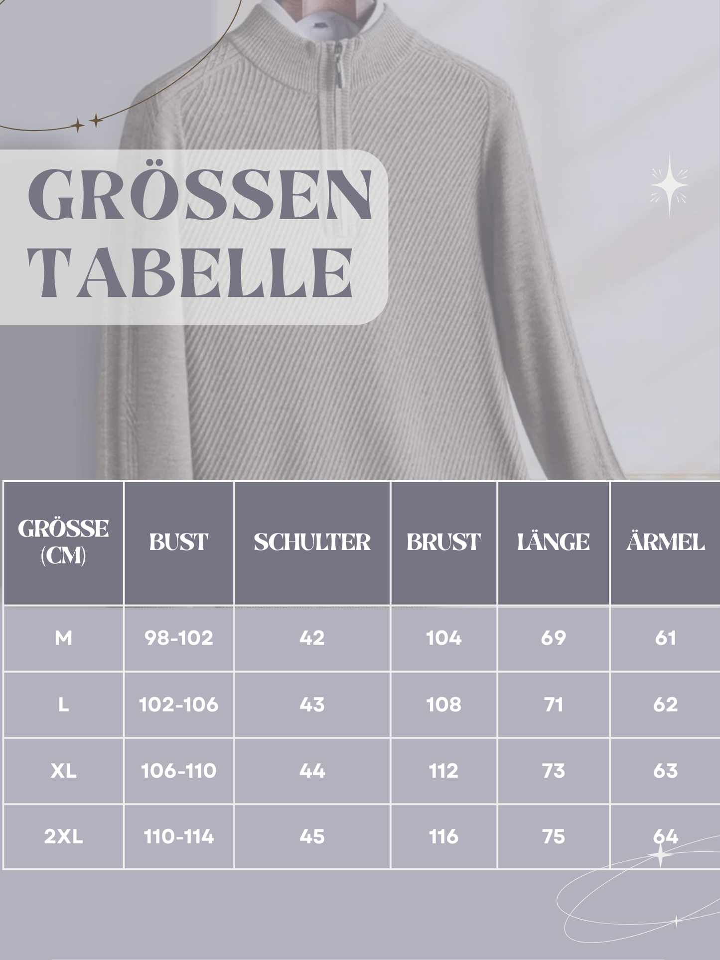 Heren gebreide trui | Ribgebreid, licht | Normale pasvorm