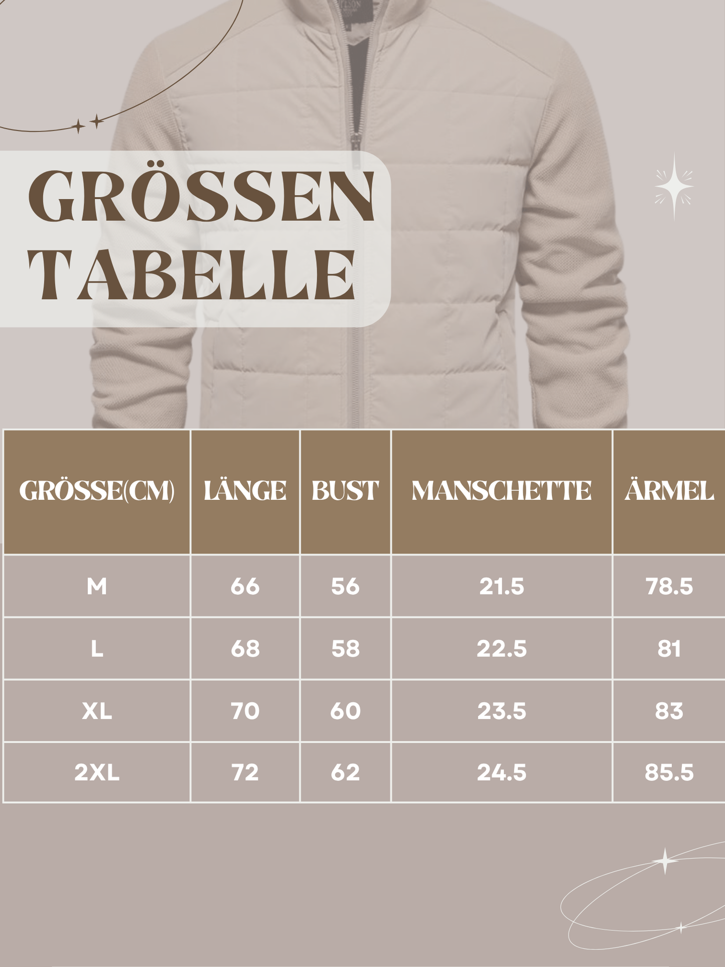 Herren Steppjacke | Winterjacke, Langarm, Wasserabweisend
