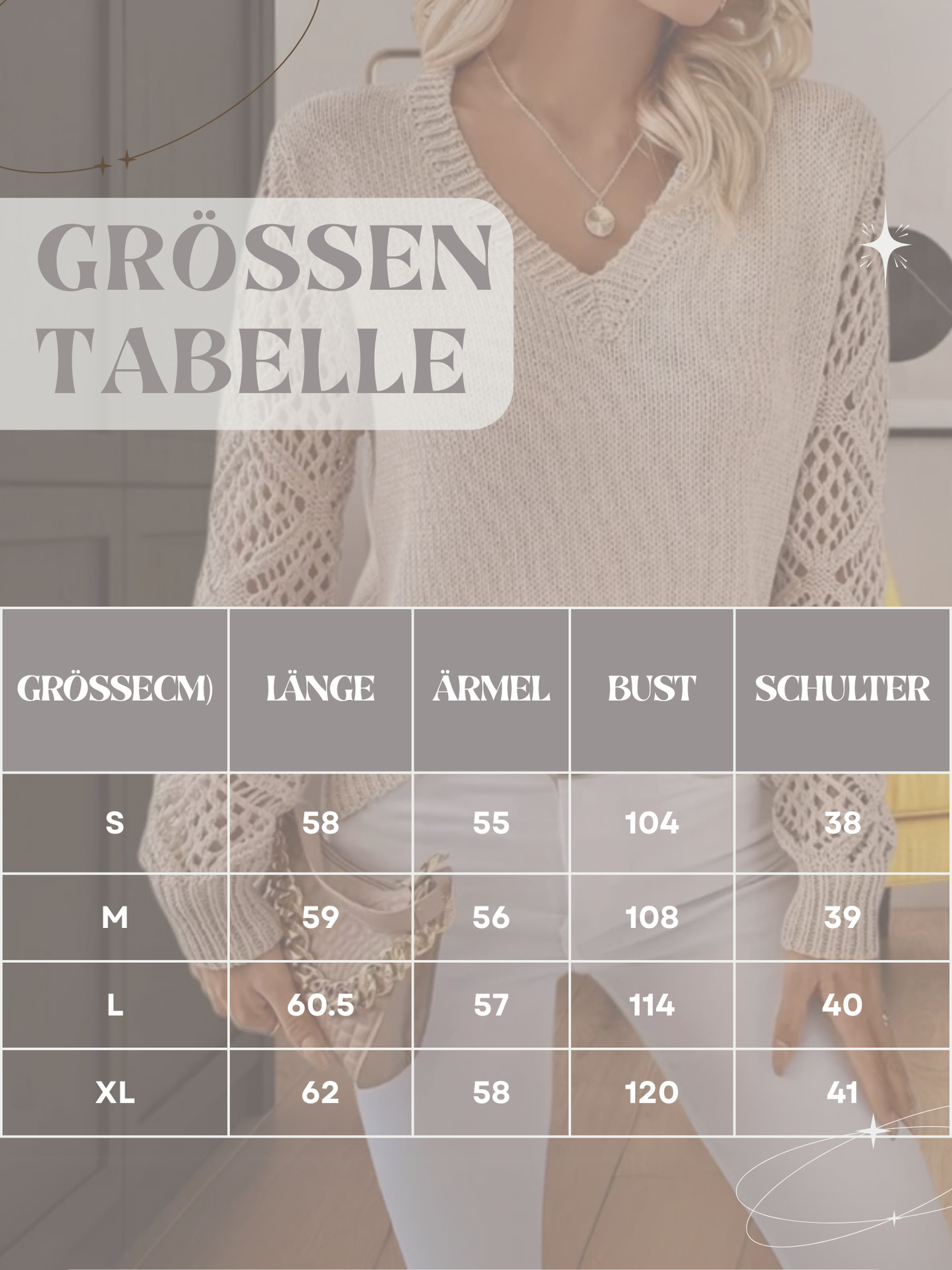 Mirabelle | Bequemer V-Ausschnitt Pullover Damen aus weichem Strickstoff für jede Jahreszeit
