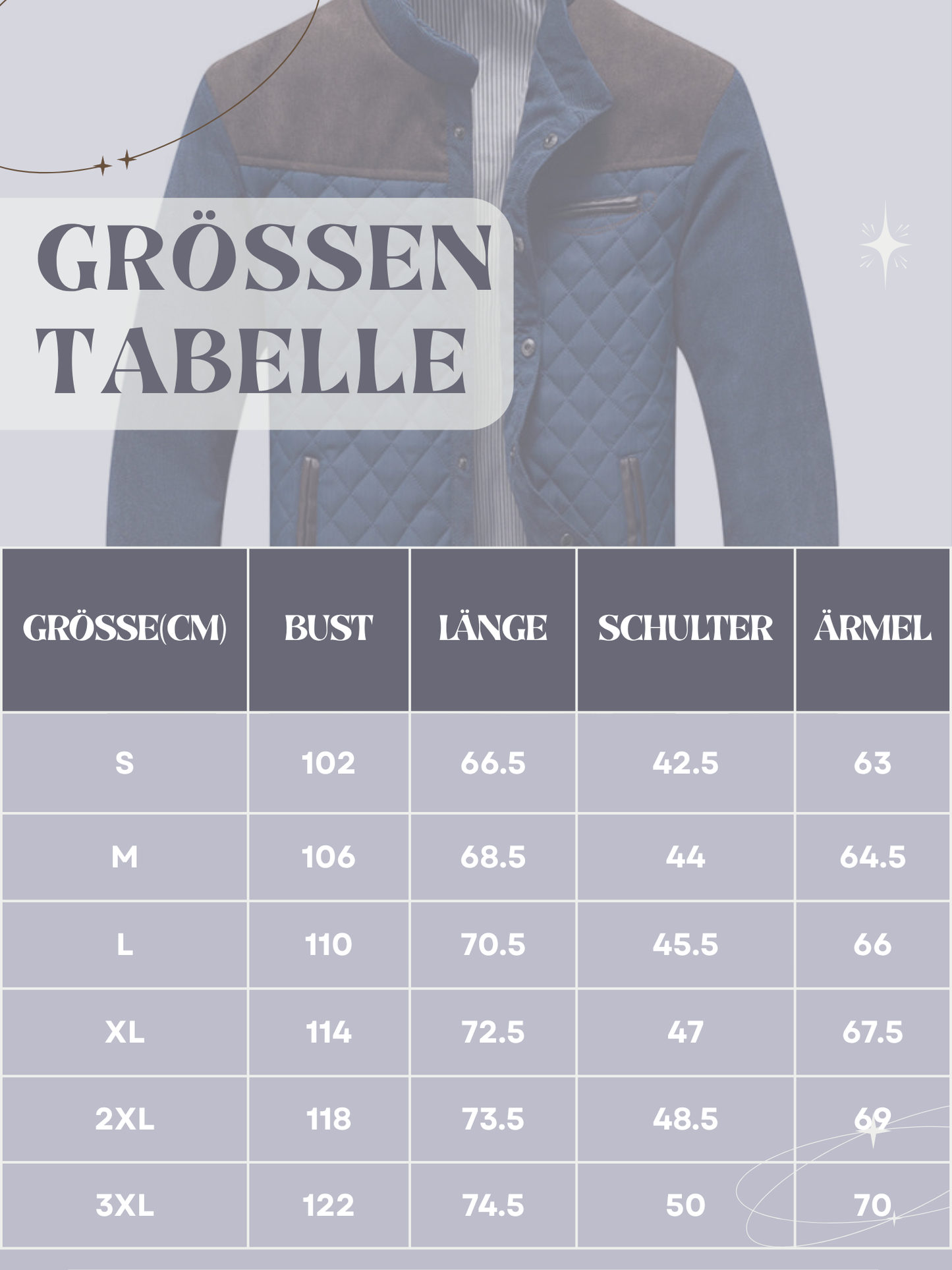 Winterjacke Herren | Klassischer Kragen, Zweifarbig