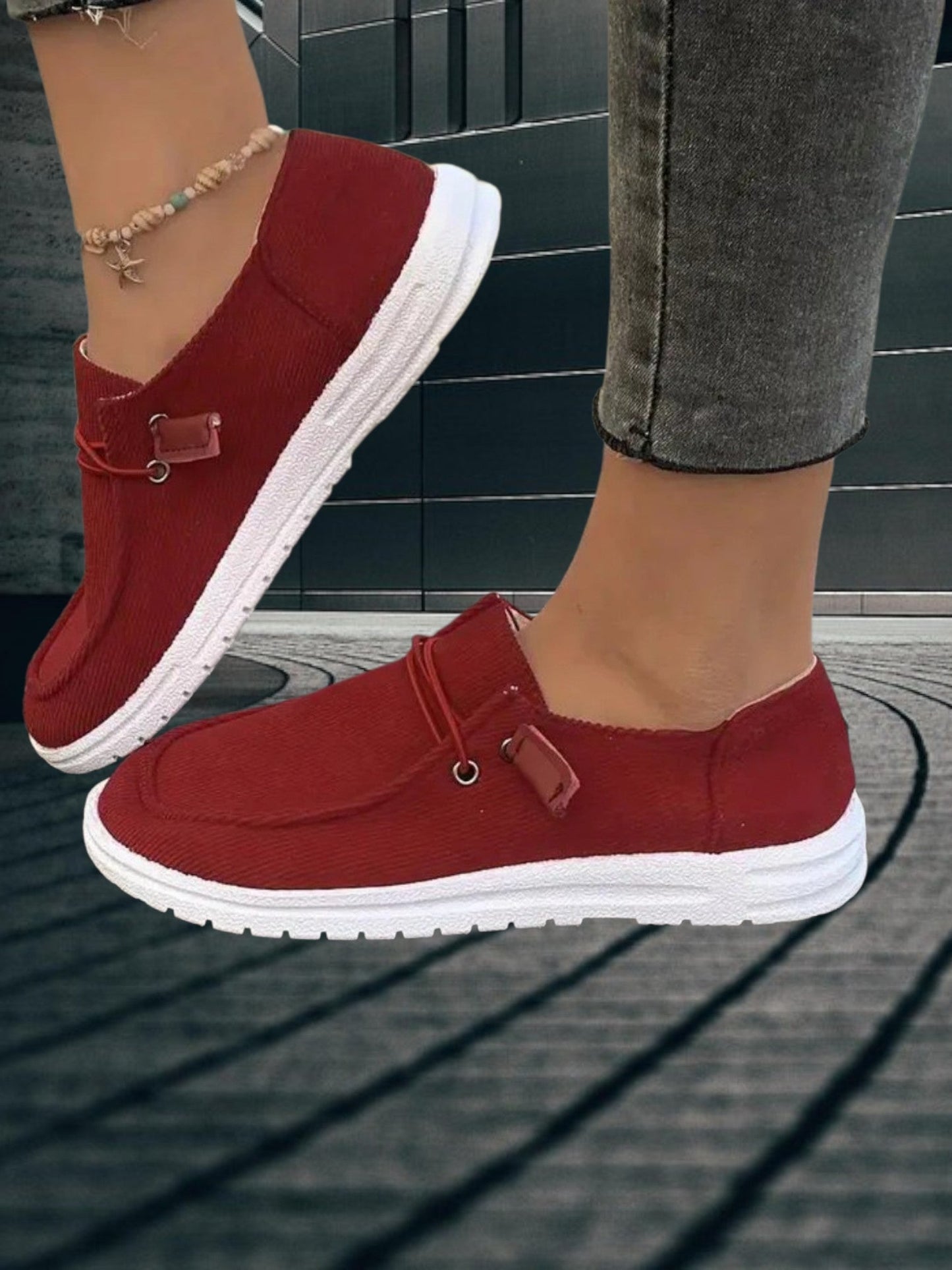 Slip-on-Sommerschuhe, leichtes und komfortables flaches Design 2