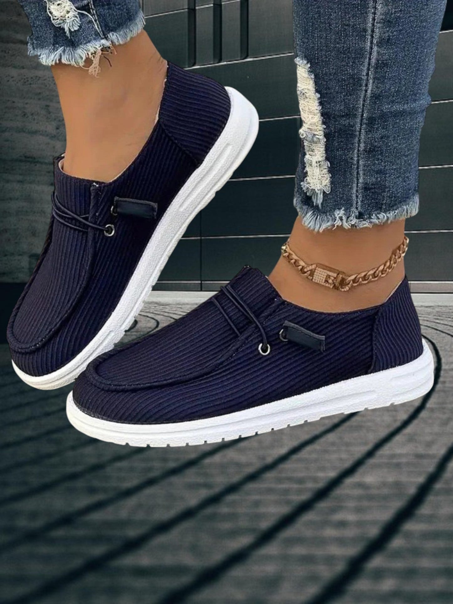 Slip-on-Sommerschuhe, leichtes und komfortables flaches Design 4