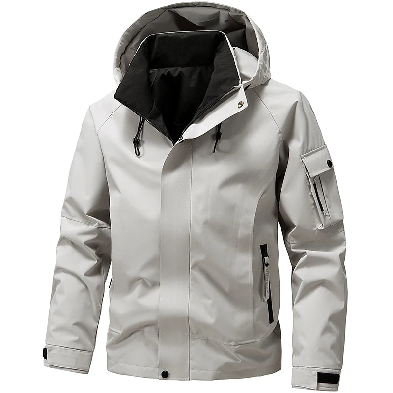 Softshell Jacke für Herren | Wasserabweisend mit Kapuze | 1