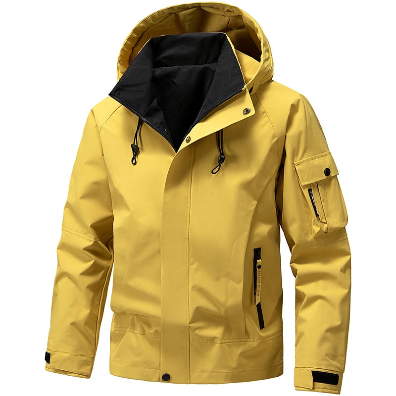Softshell Jacke für Herren | Wasserabweisend mit Kapuze | 2