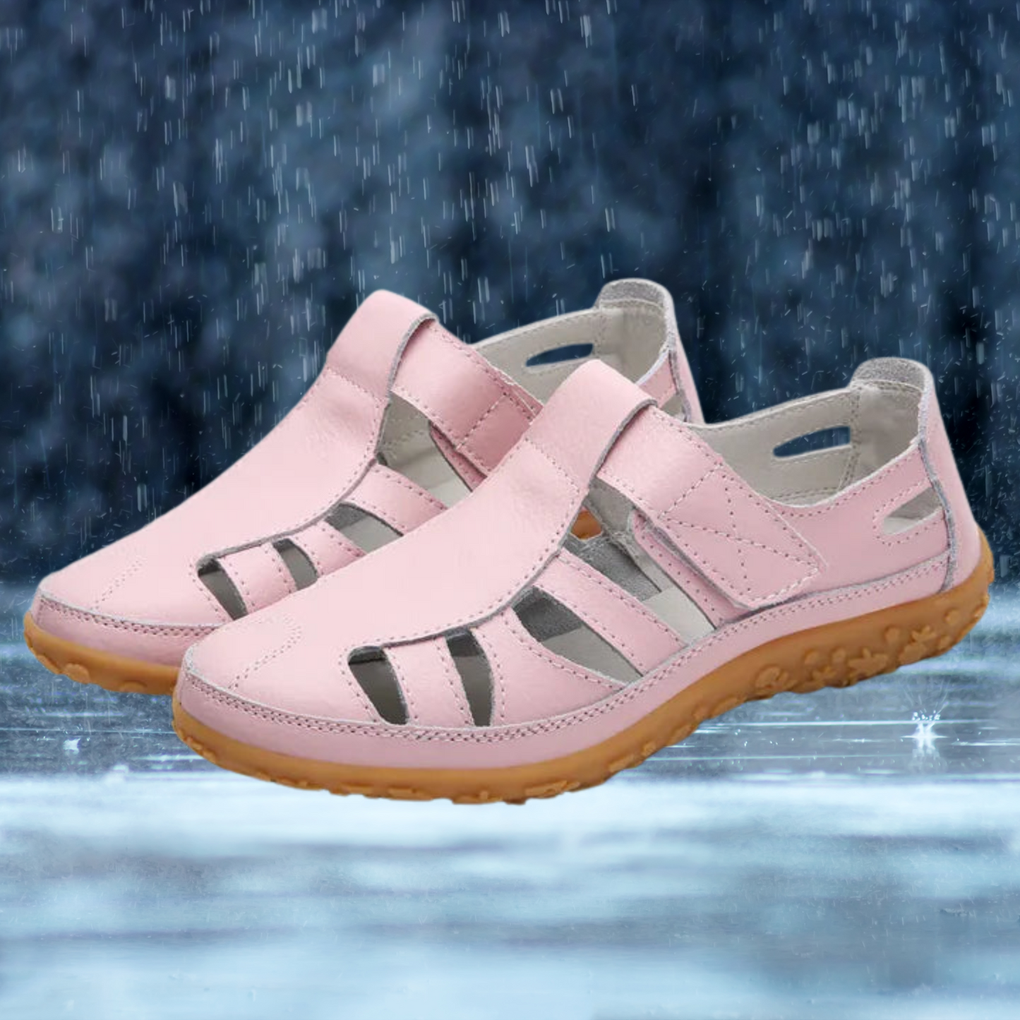 Sommersandalen mit sicherem Halt und individuell einstellbaren Riemen | Rosa