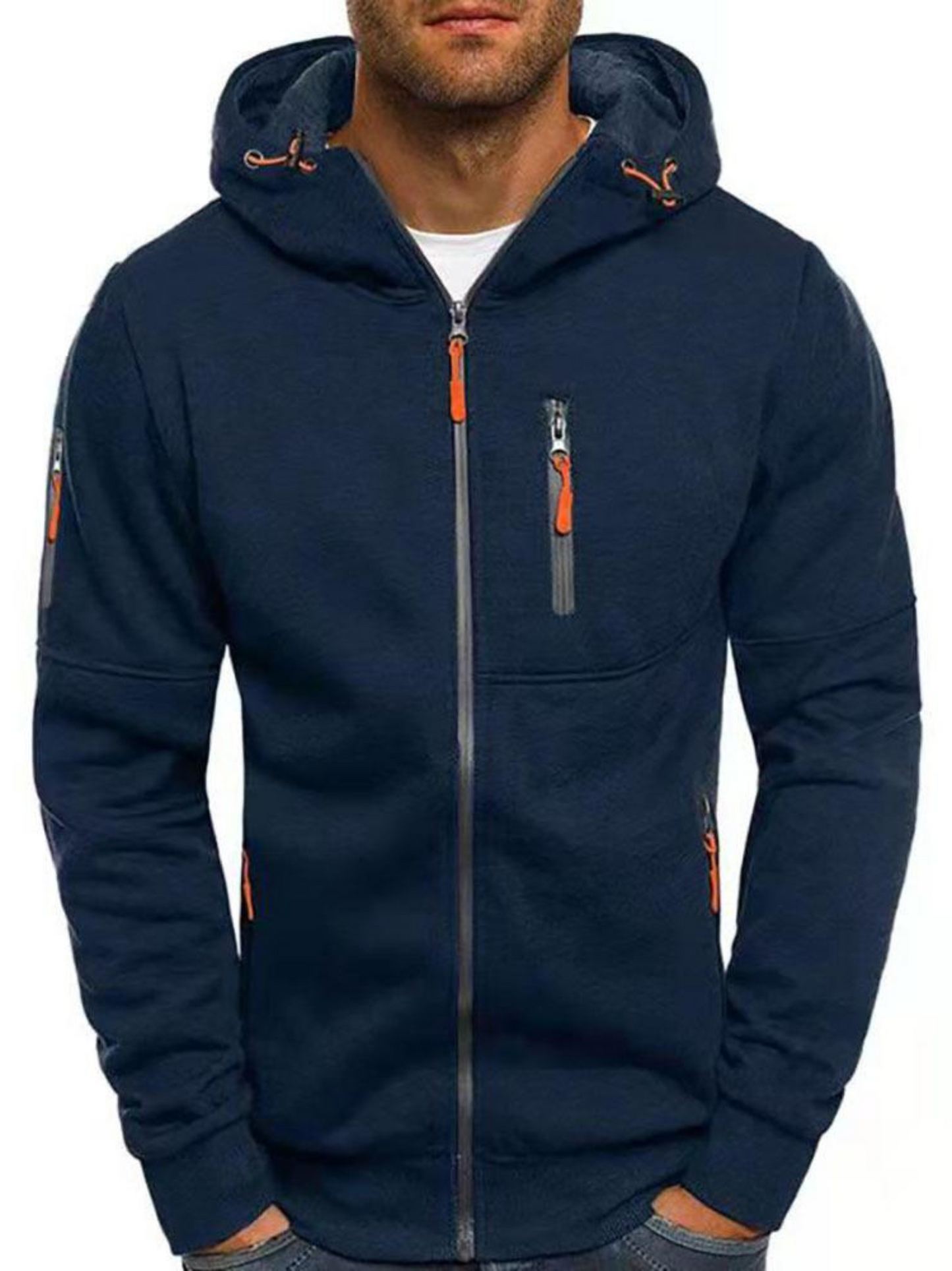 Sportjacke für Herren, Slim Fit mit Kapuze | Leicht 1
