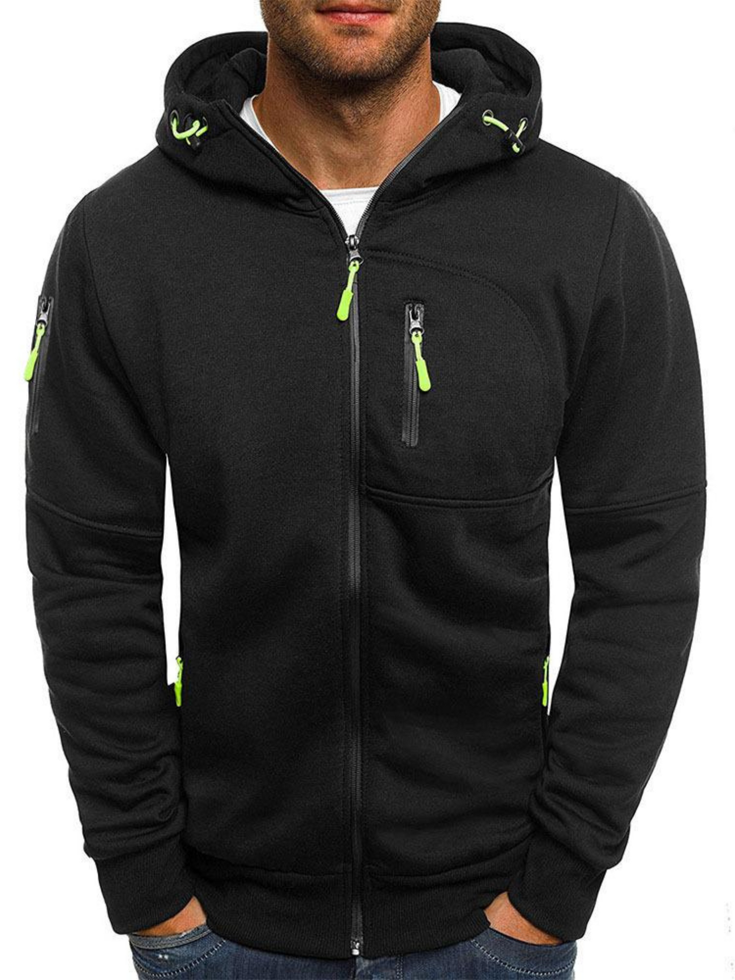 Sportjacke für Herren, Slim Fit mit Kapuze | Leicht 3
