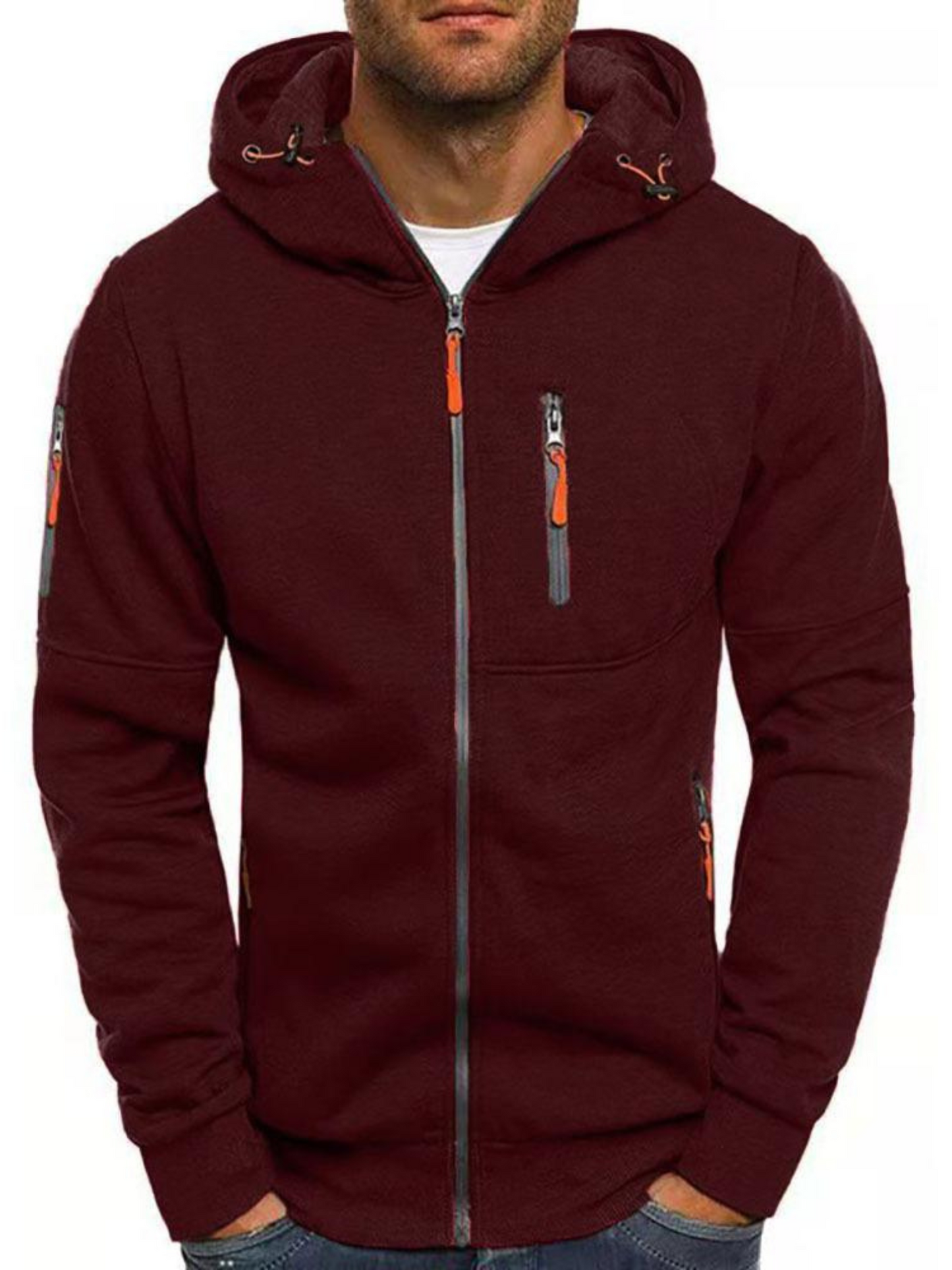 Sportjacke für Herren, Slim Fit mit Kapuze | Leicht 4