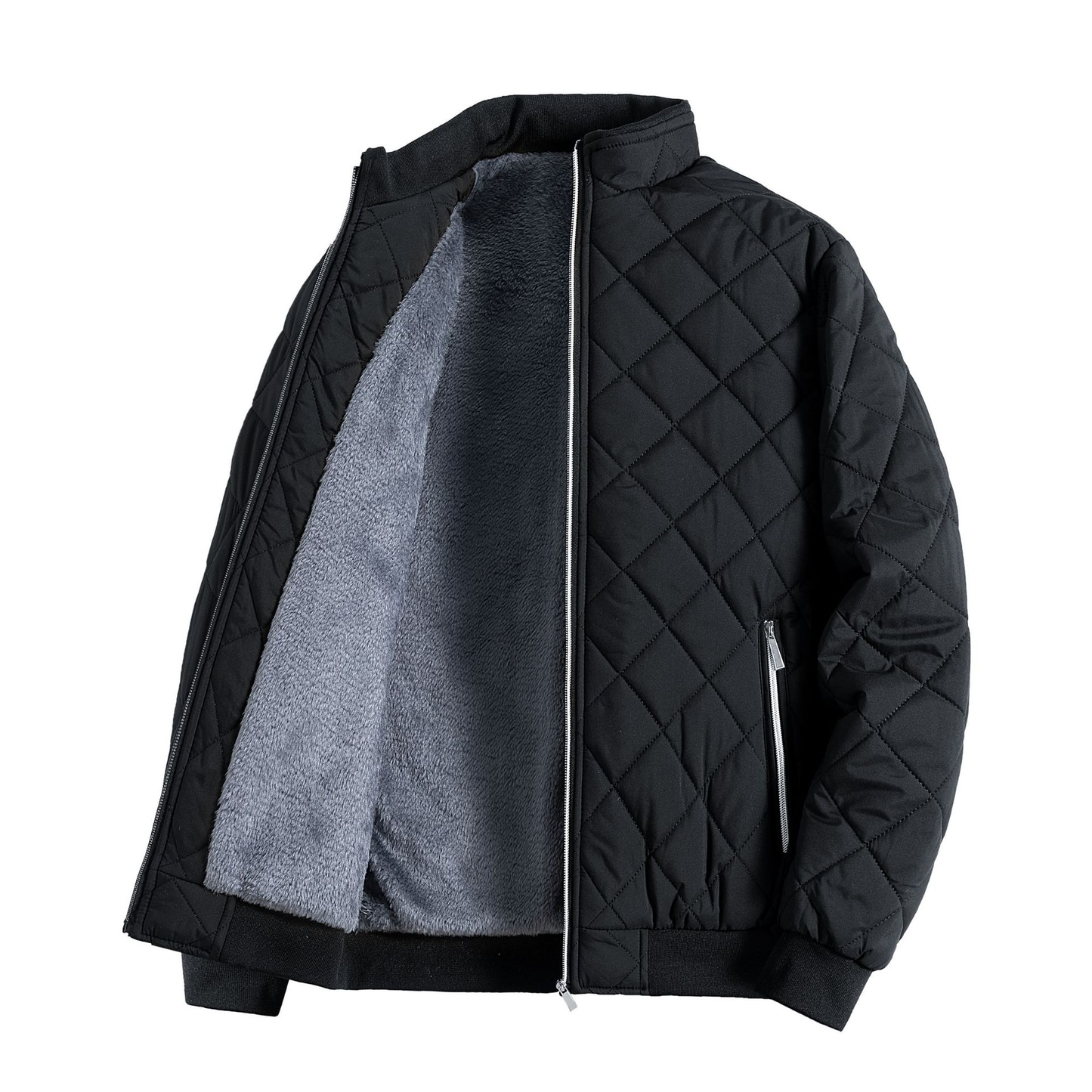 Steppjacke für Männer | Hochschließend, Warm, Fleece | 0