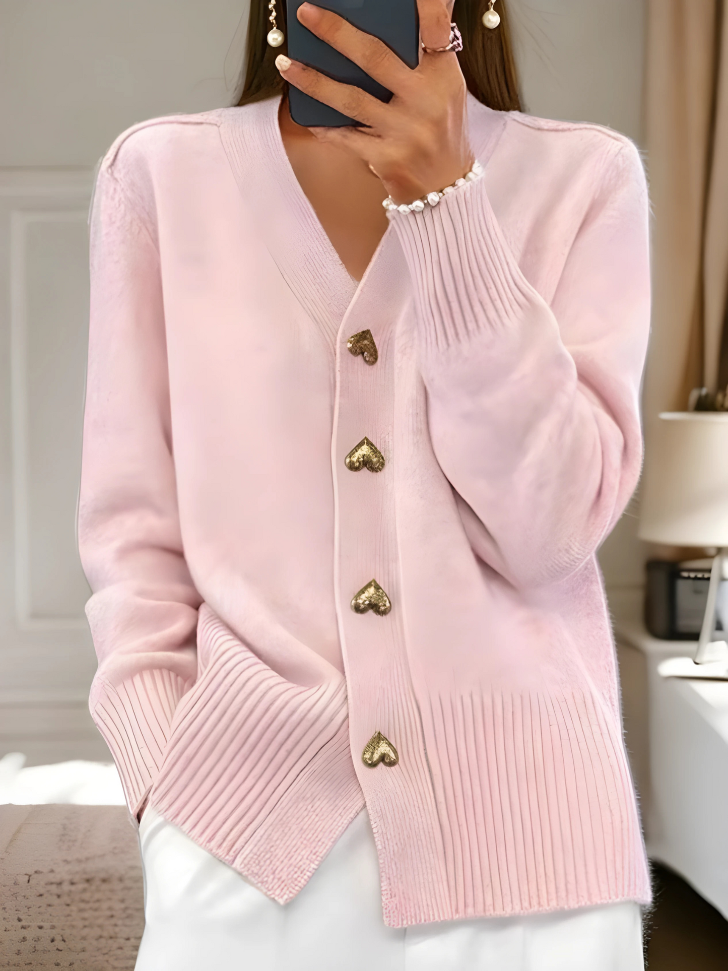 Strickjacke für Damen | Herzknöpfe 1