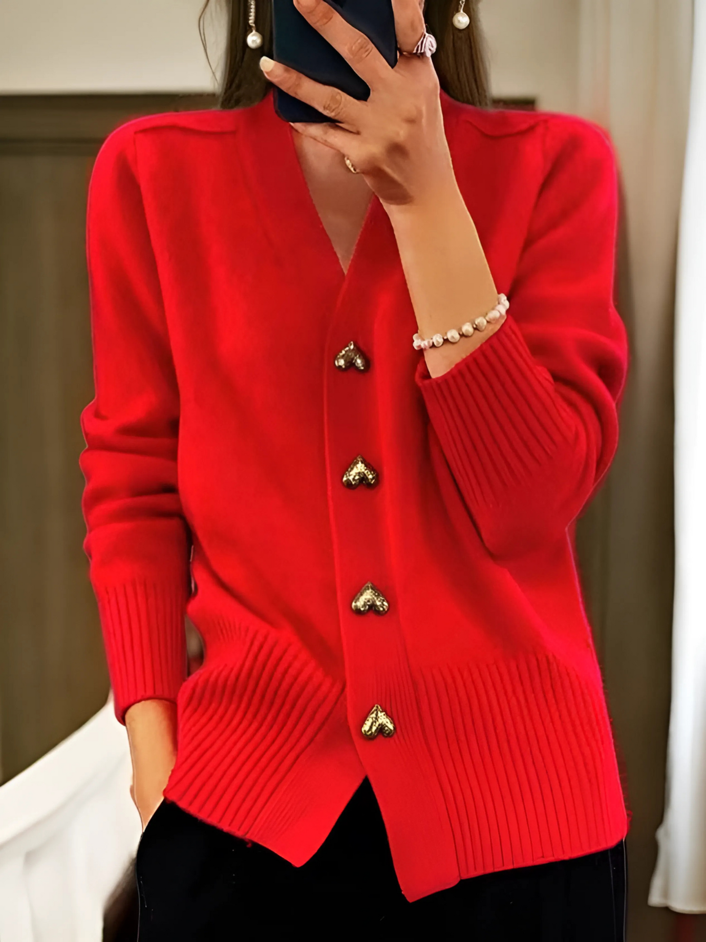 Strickjacke für Damen | Herzknöpfe 3